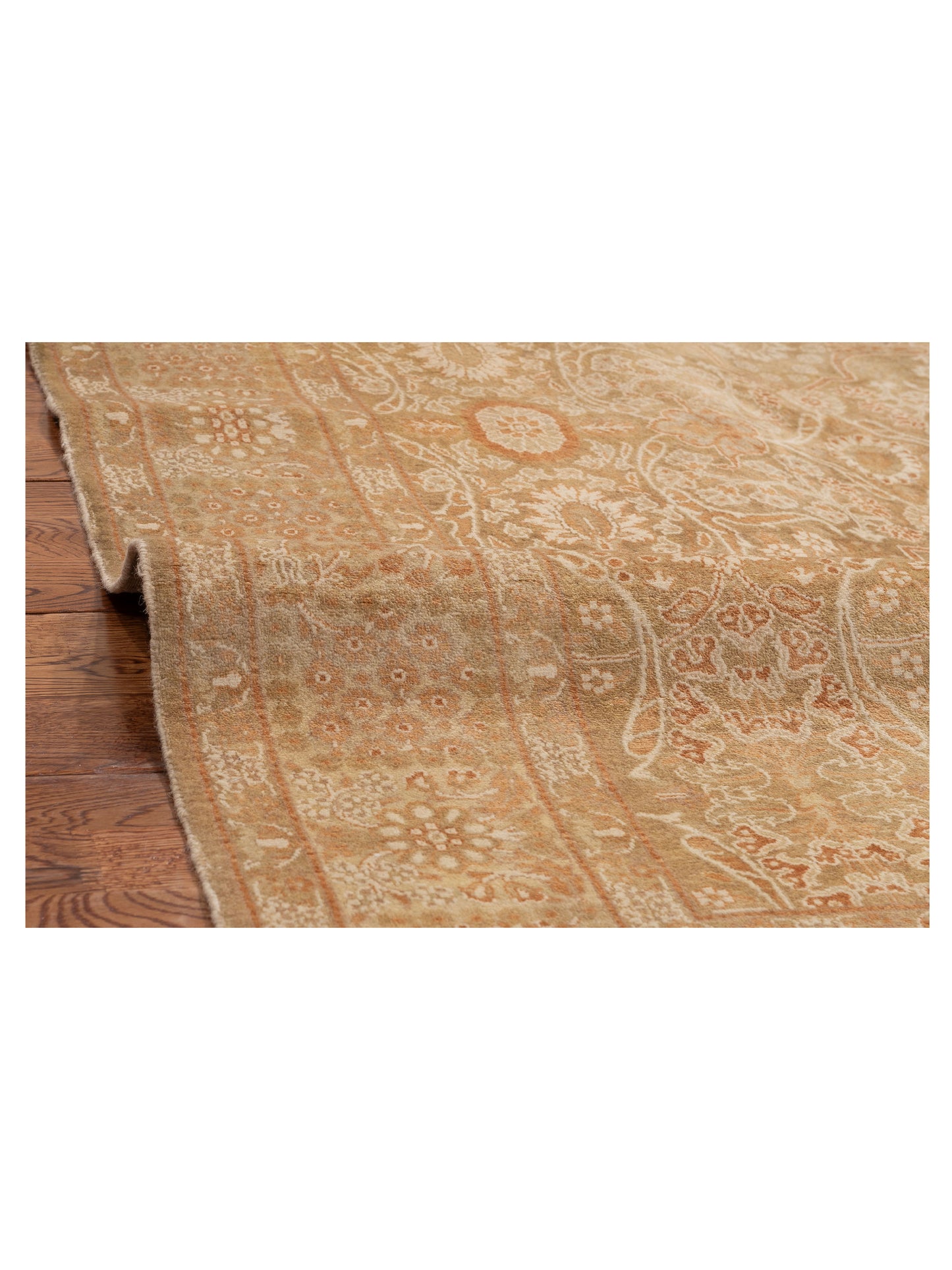 Haji Jalili 111456 Green Gold 4.2x6.4 Hand Knotted Rug