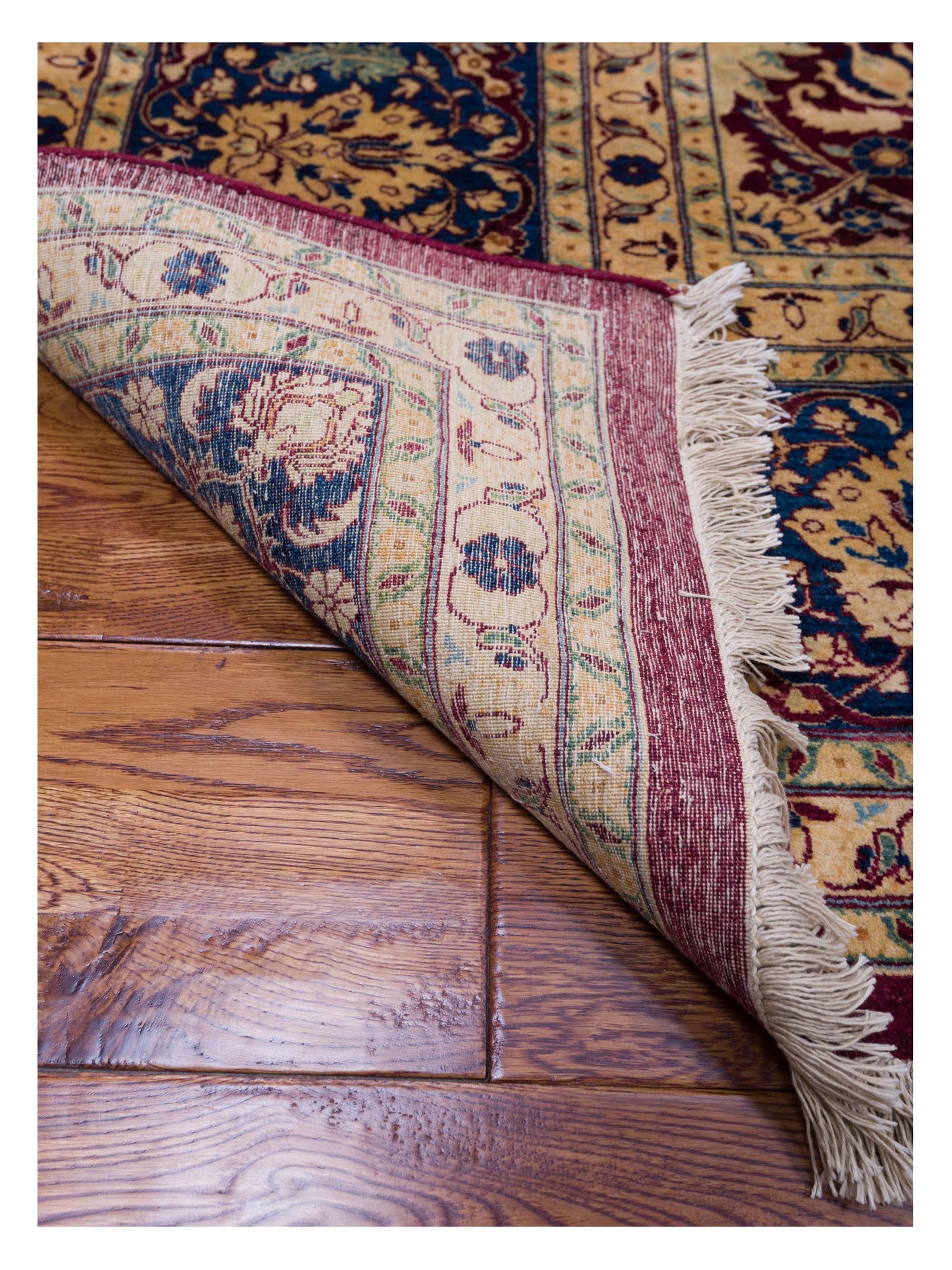 Haji Jalili 111471 Burgundy Navy 10.2x13.4 Hand Knotted Rug