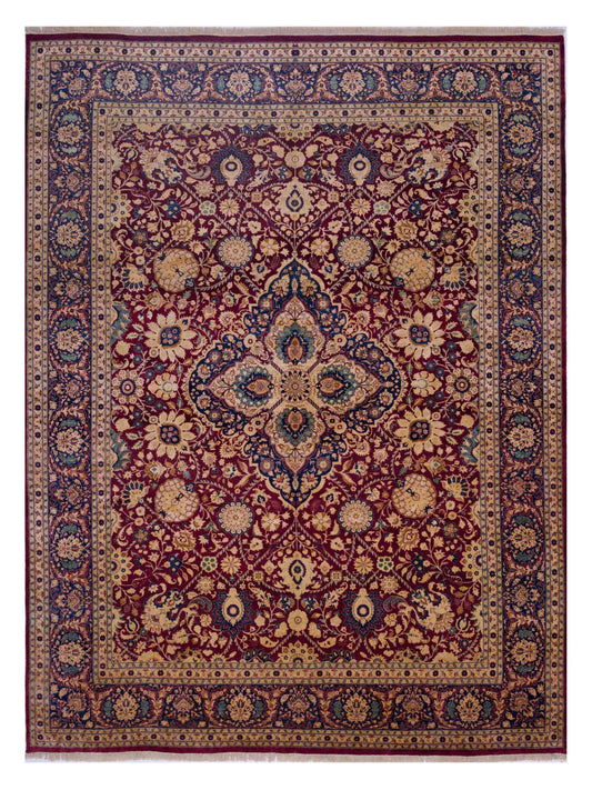 Rajpur Haji Jalili  Burgundy Navy Contemporary