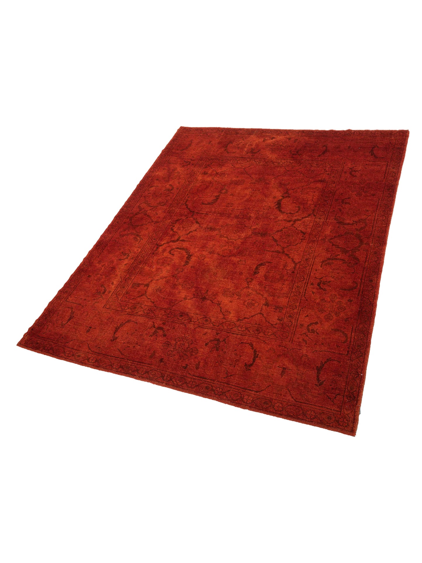 Vintage 111518 Orange 8.10x11.3 Hand Knotted Rug