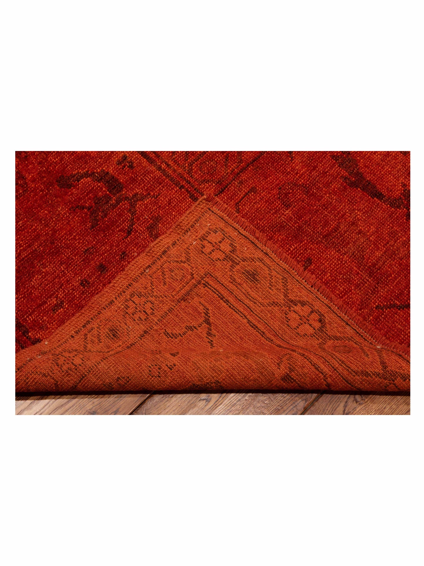 Vintage 111518 Orange 8.10x11.3 Hand Knotted Rug