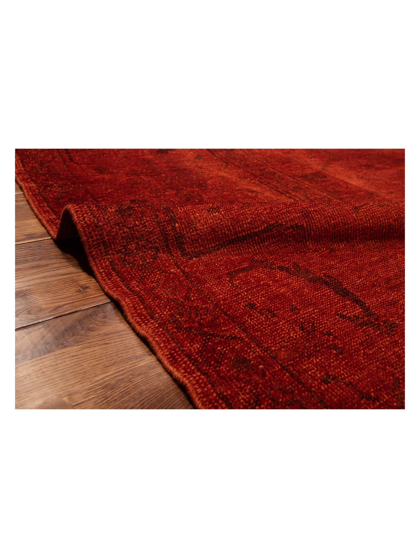 Vintage 111518 Orange 8.10x11.3 Hand Knotted Rug