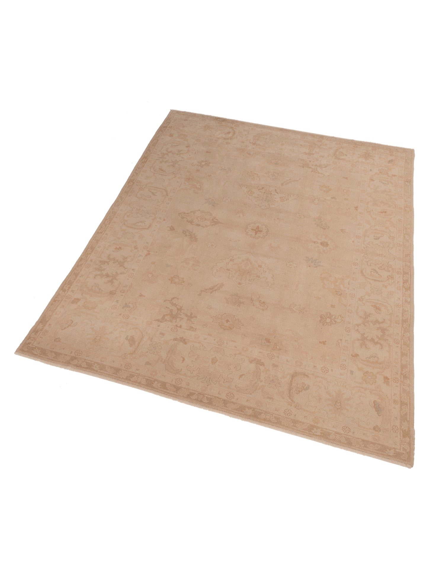 Vintage 111523 Cream Ivory 8.11x11.2 Hand Knotted Rug