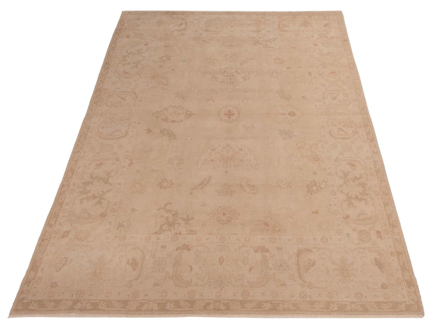 Vintage 111523 Cream Ivory 8.11x11.2 Hand Knotted Rug