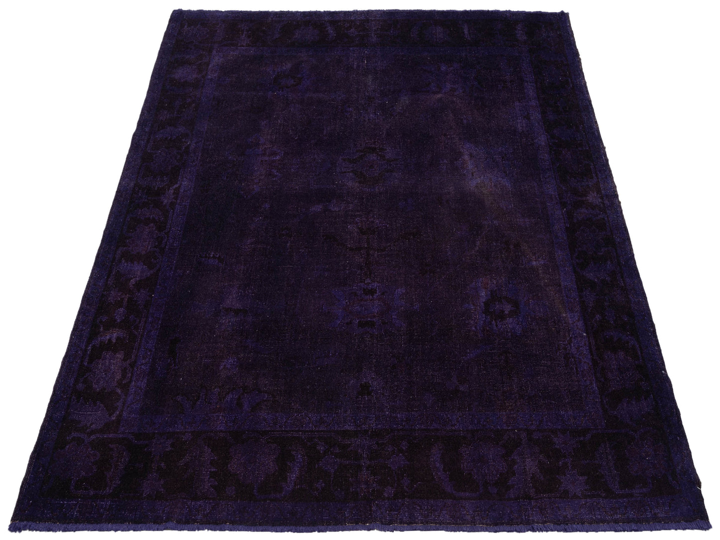 Vintage 111531 Purple 8.4x8.8 Hand Knotted Rug