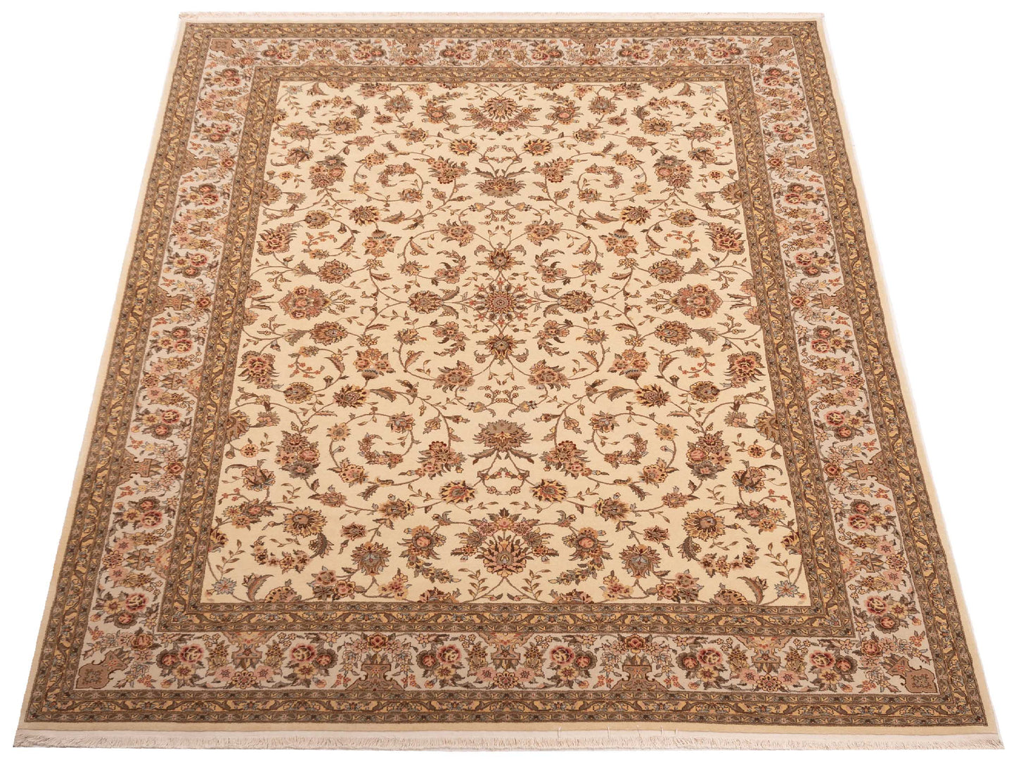 Magnolia 111576 Ivory Ivory 9x12 Hand Knotted Rug