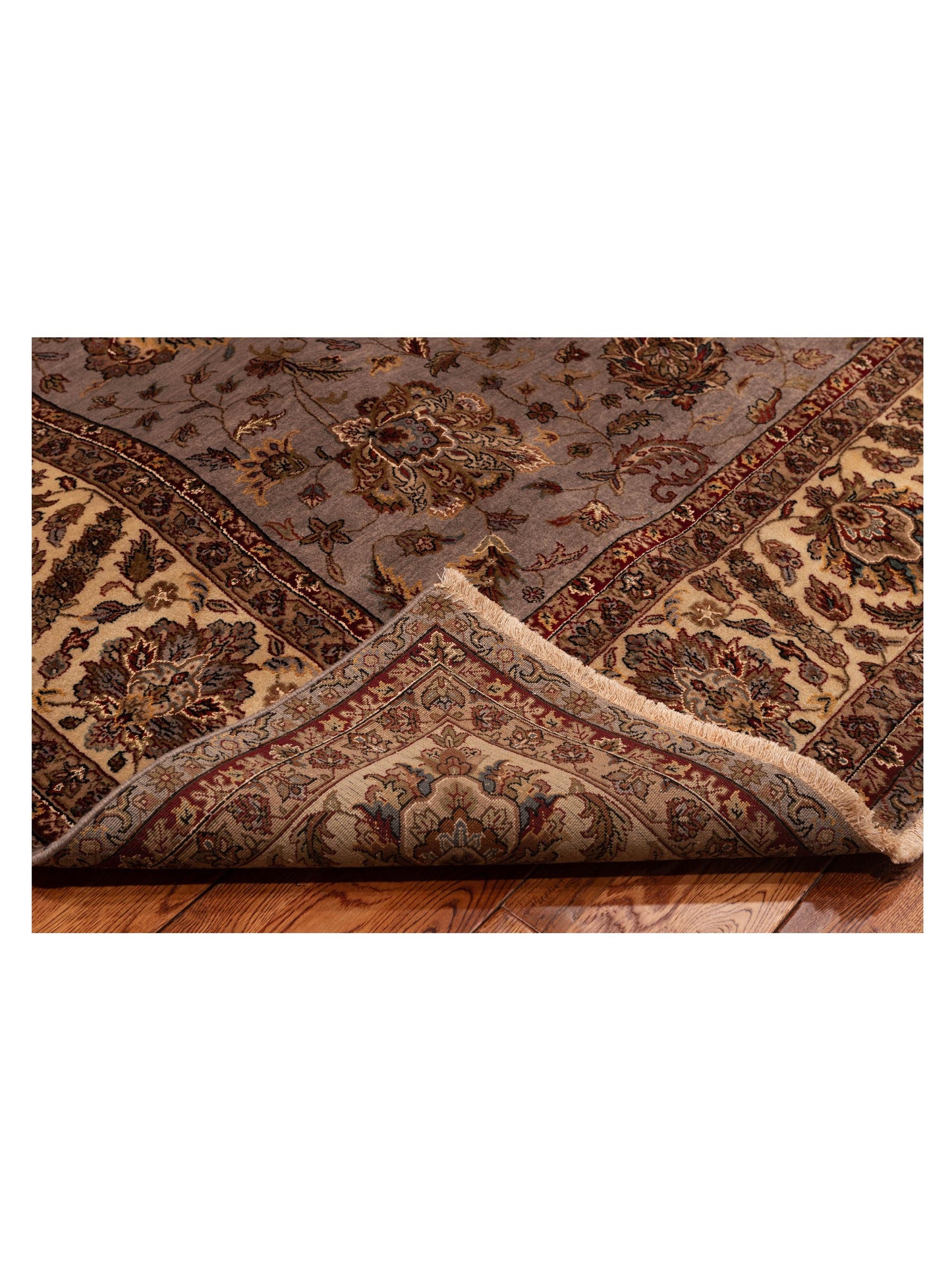 Crown 111652 Gray Ivory 8.9x11.6 Hand Knotted Rug