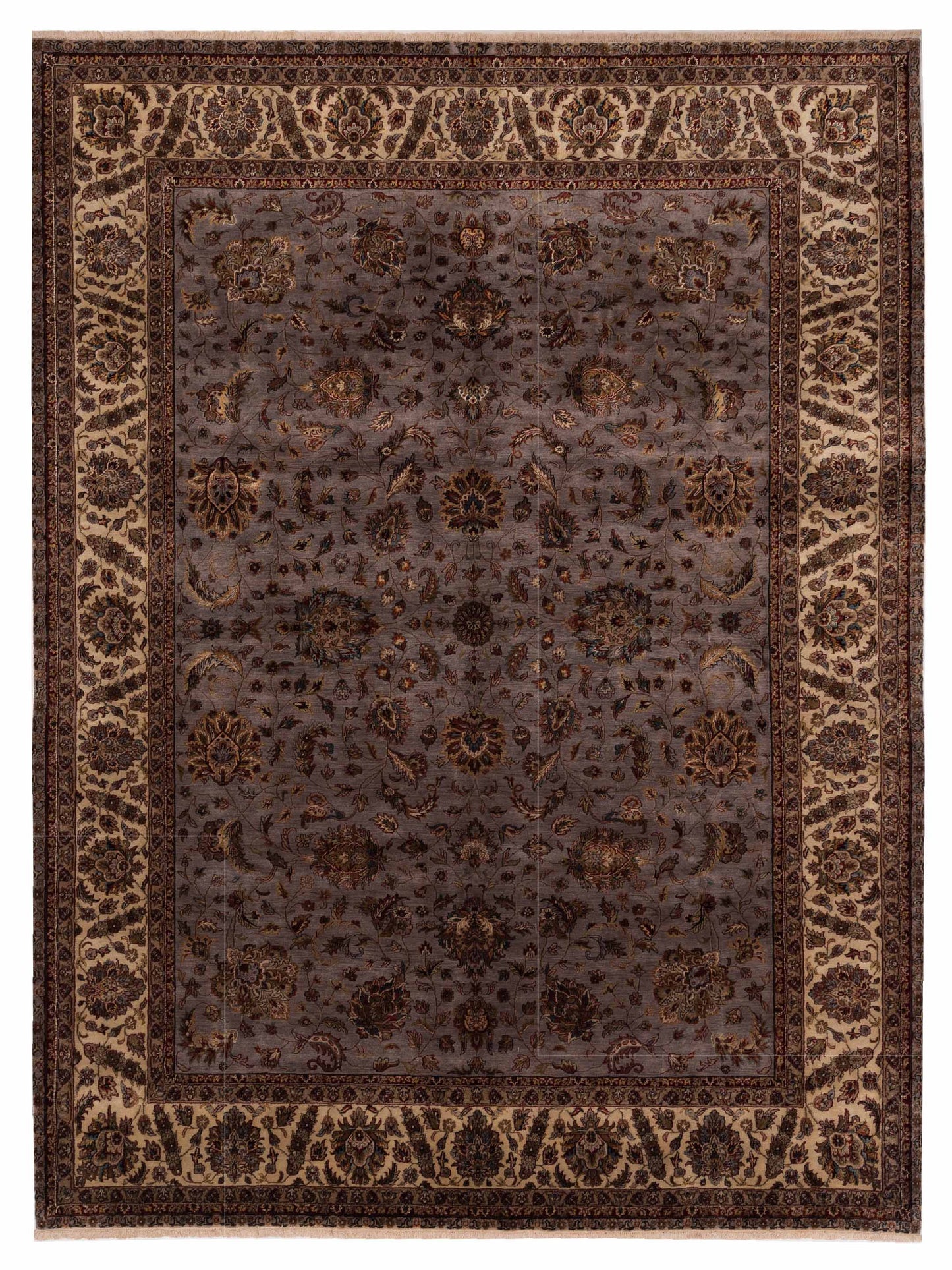 Rajpur Crown Gray Ivory Transitional