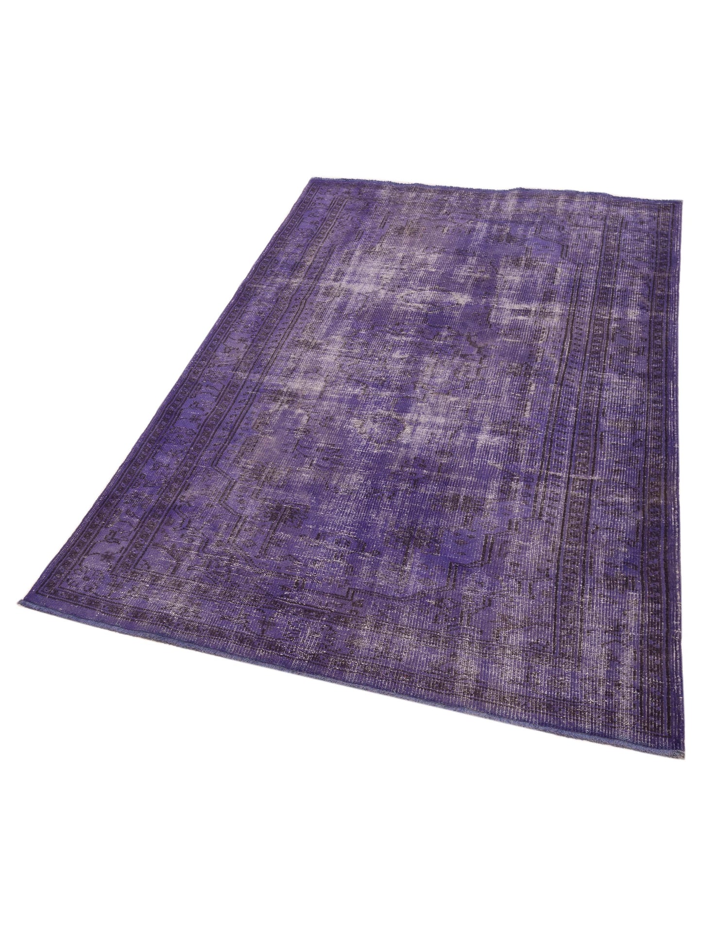 Vintage 111757 Purple 5.11x9.4 Hand Knotted Rug
