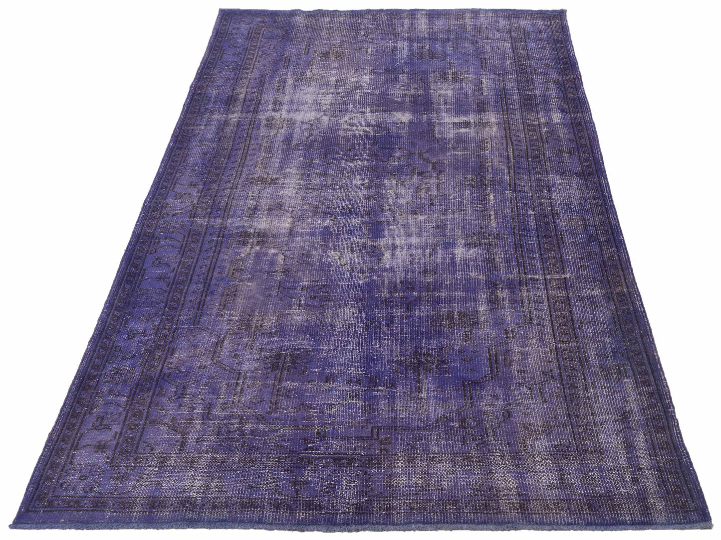 Vintage 111757 Purple 5.11x9.4 Hand Knotted Rug