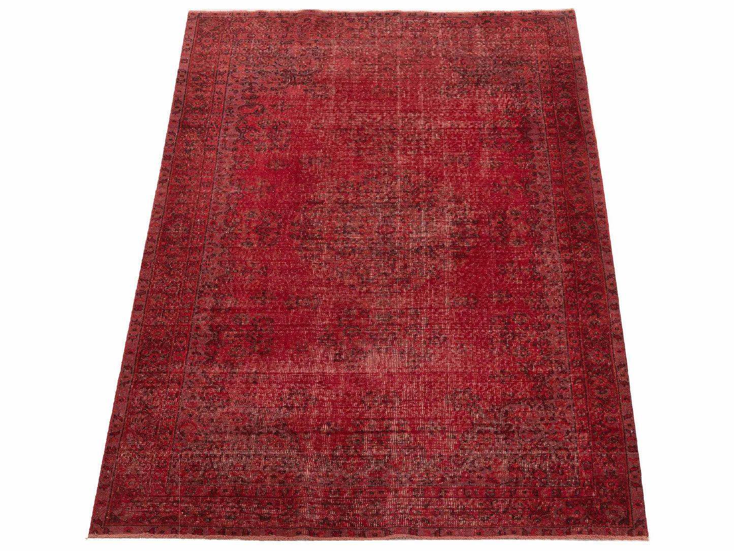 Vintage 111759 Red 5.8x8.10 Hand Knotted Rug