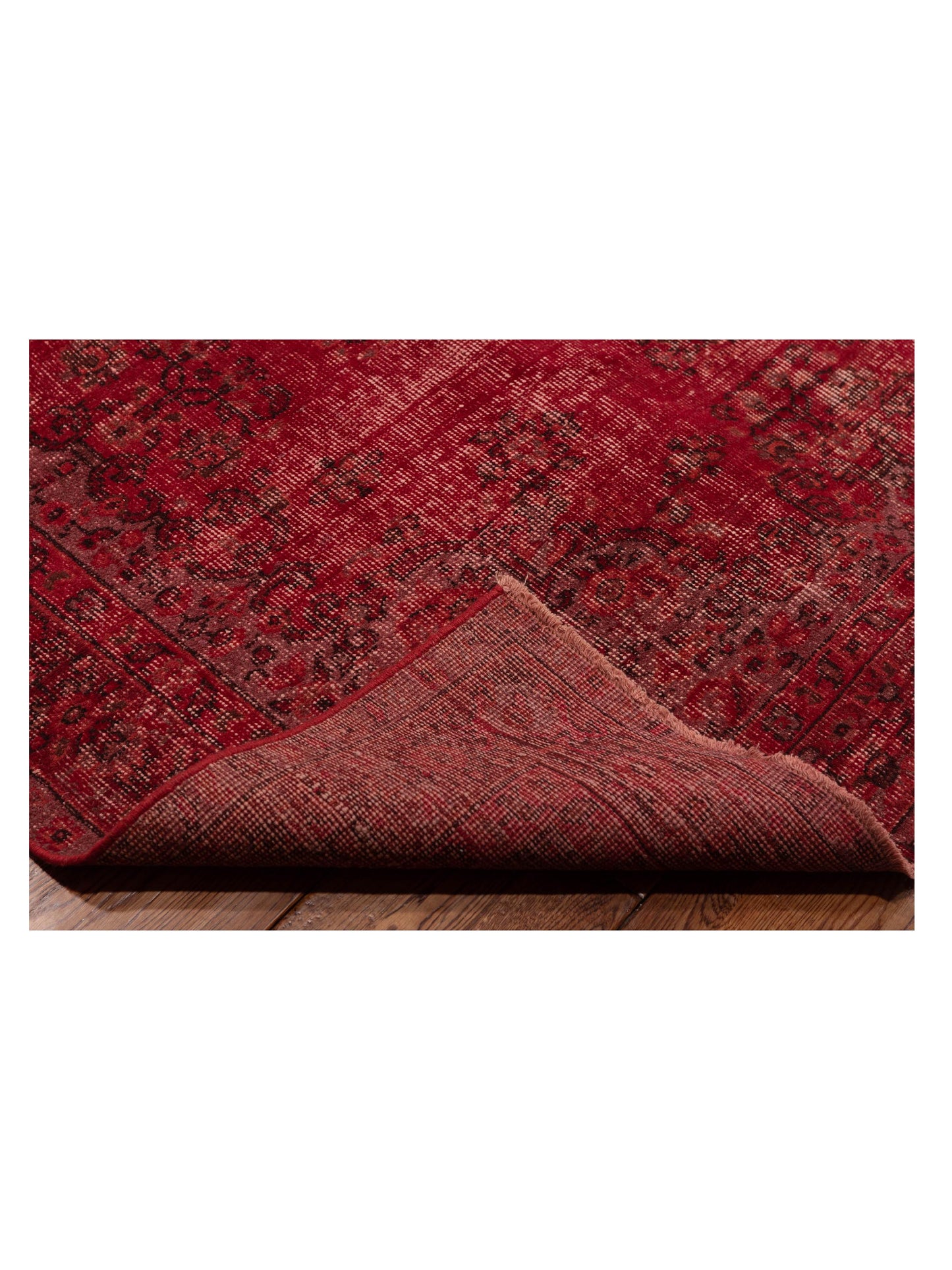 Vintage 111759 Red 5.8x8.10 Hand Knotted Rug