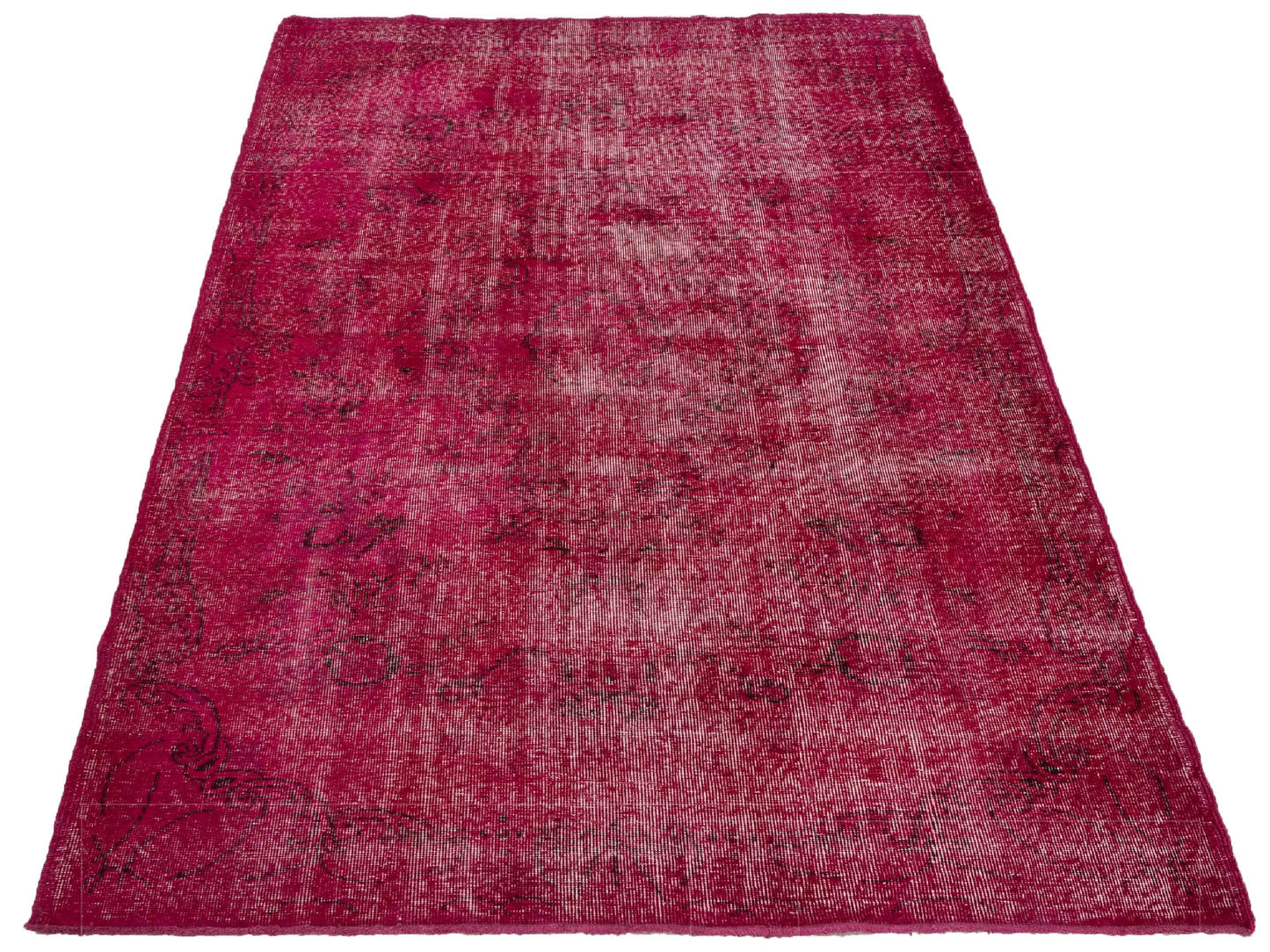 Vintage 111761 Fuchsia 5.6x8.8 Hand Knotted Rug