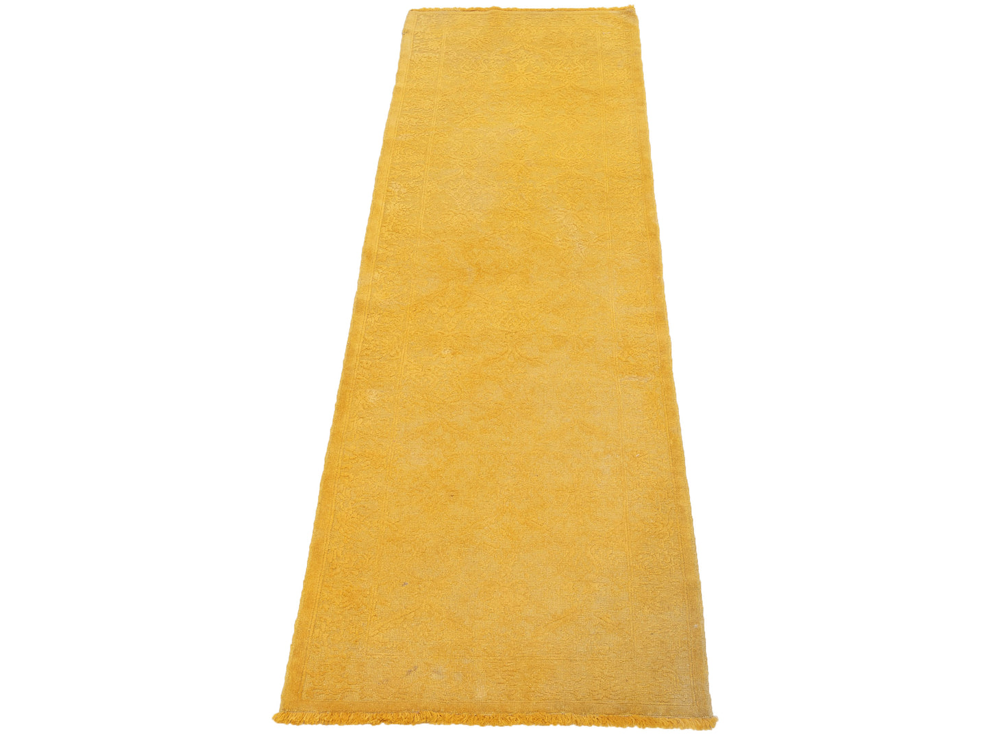 Color Bouquet 111762 Yellow 2.7x9.7 Hand Knotted Rug
