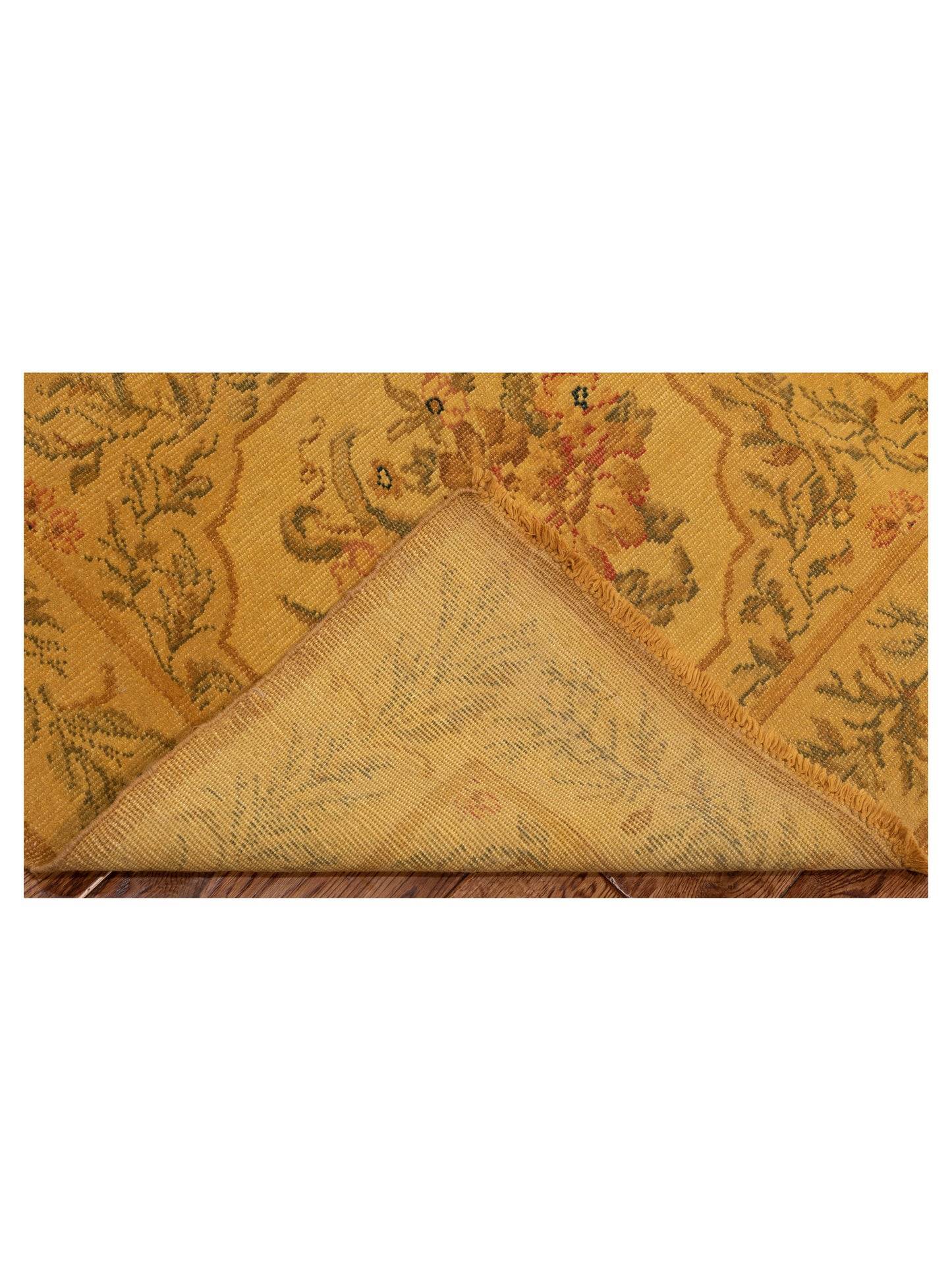 Vintage 111763 Yellow 5.1x6.7 Hand Knotted Rug