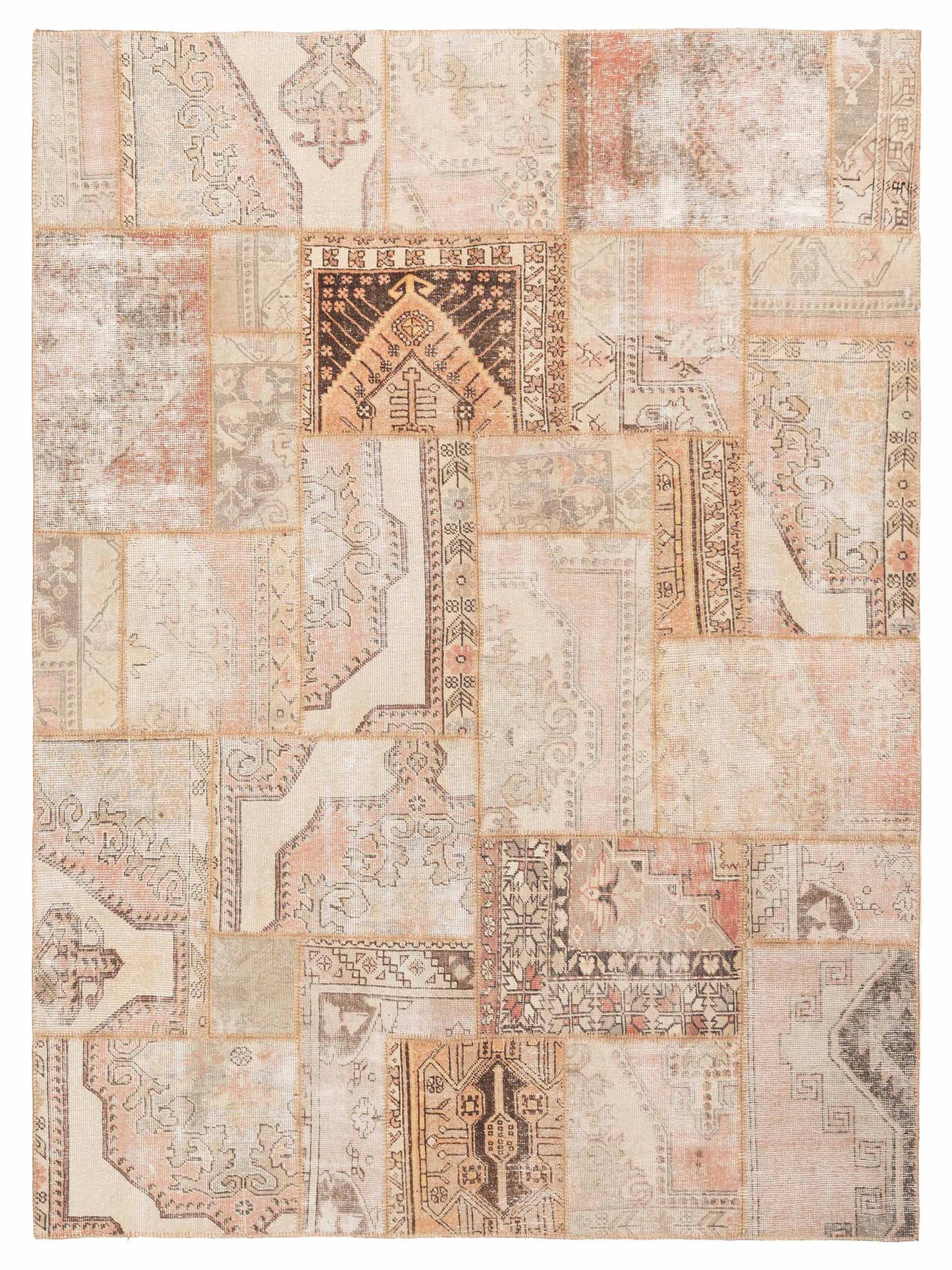 Pasha Turkish Vestige Patchwork Light Brown Contemporary