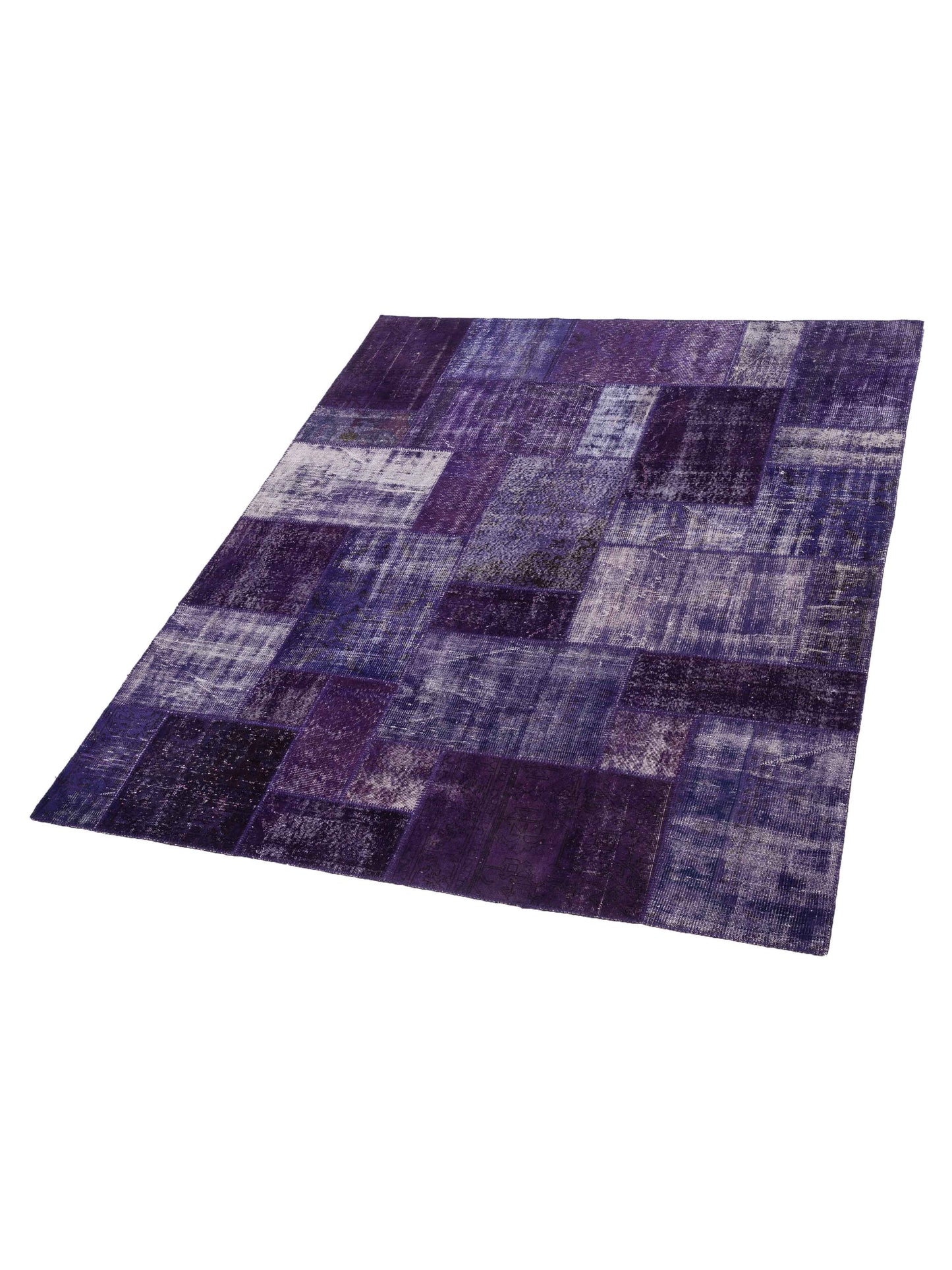 Turkish Vestige Patchwork 111918 Purple 8.2x9.8 Hand Knotted Rug