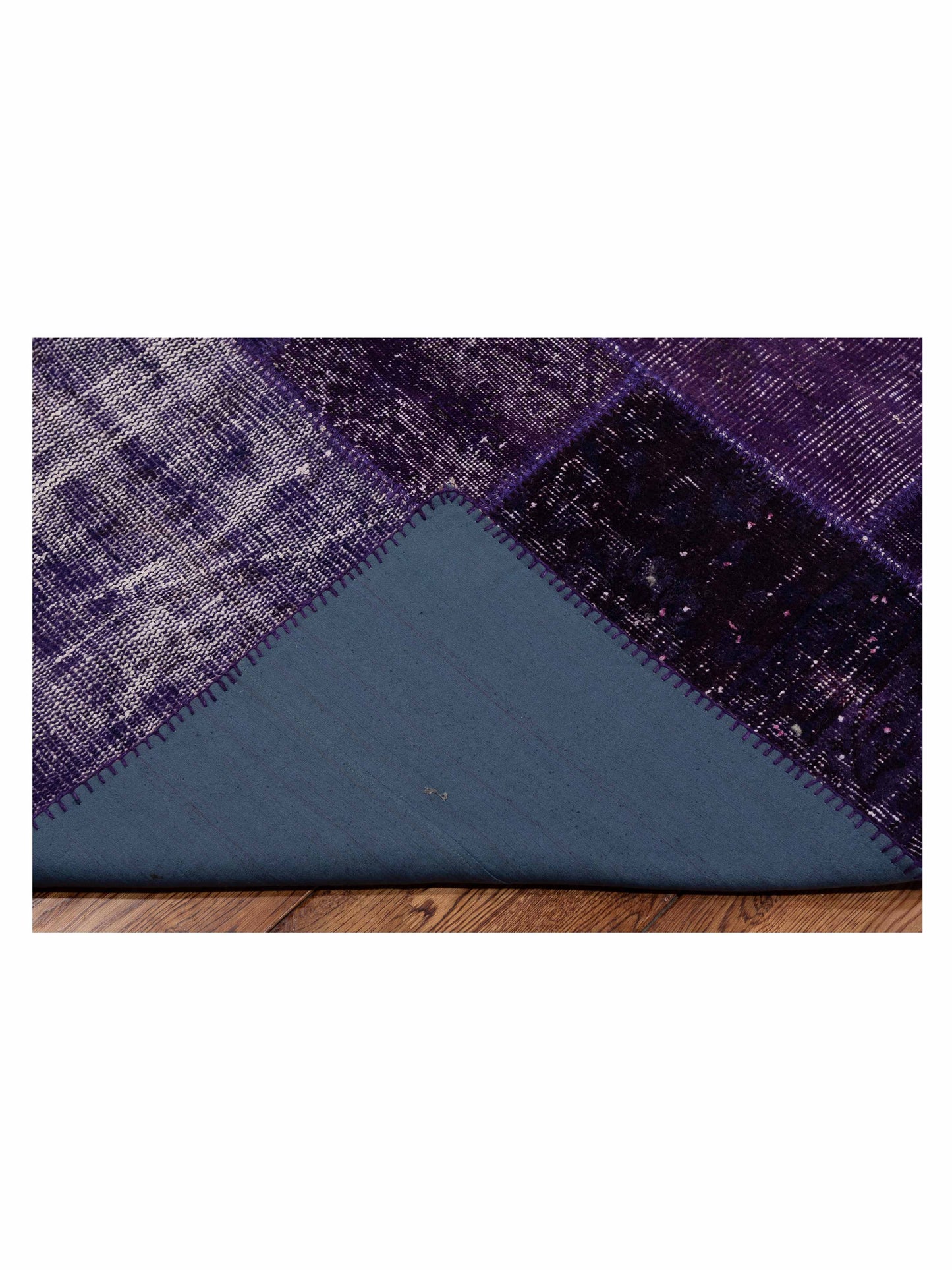 Turkish Vestige Patchwork 111918 Purple 8.2x9.8 Hand Knotted Rug