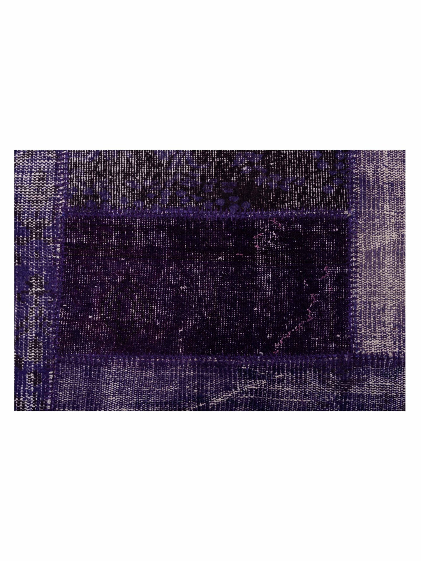Turkish Vestige Patchwork 111918 Purple 8.2x9.8 Hand Knotted Rug