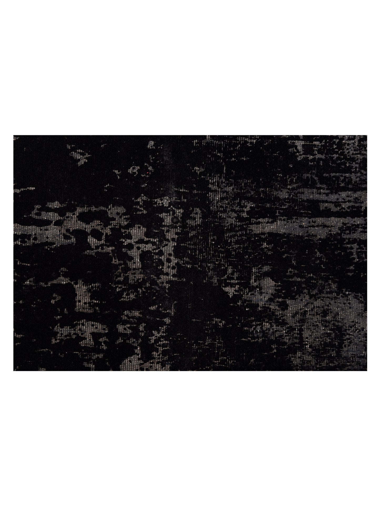 Vintage 111958 Gray Black 6.6x9.5 Hand Knotted Rug