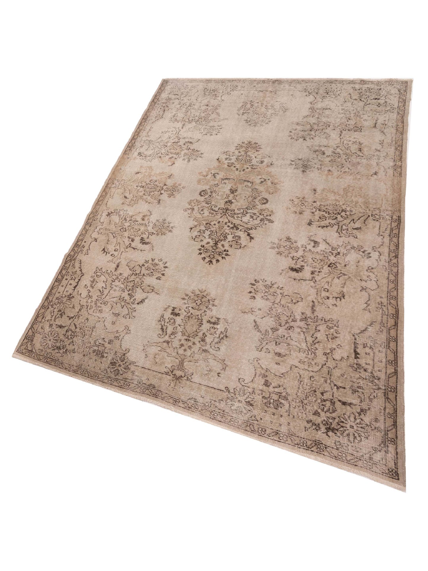 Vintage 111969 Silver 6.2x9.7 Hand Knotted Rug