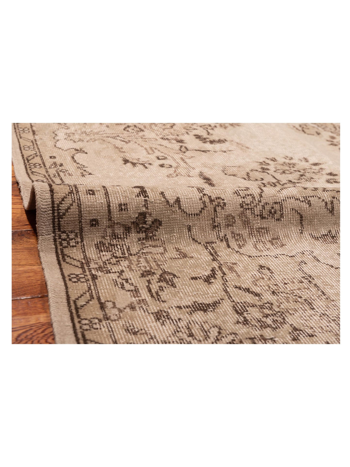 Vintage 111969 Silver 6.2x9.7 Hand Knotted Rug