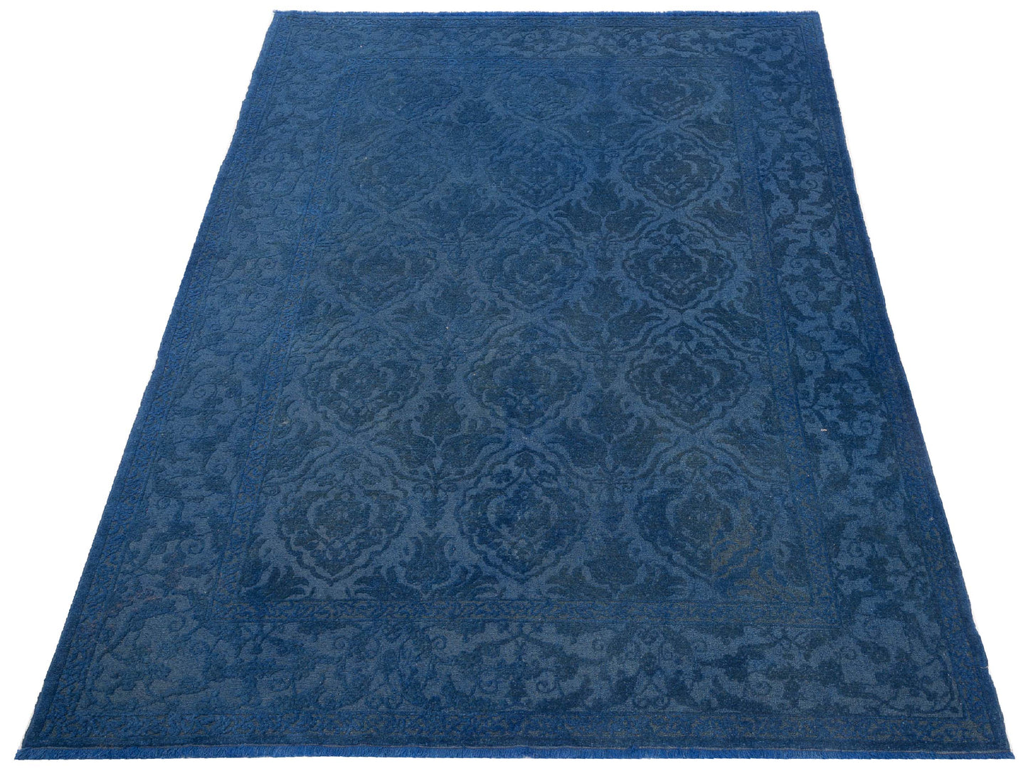Color Bouquet 111985 Indigo Indigo 6.3x8.9 Hand Knotted Rug