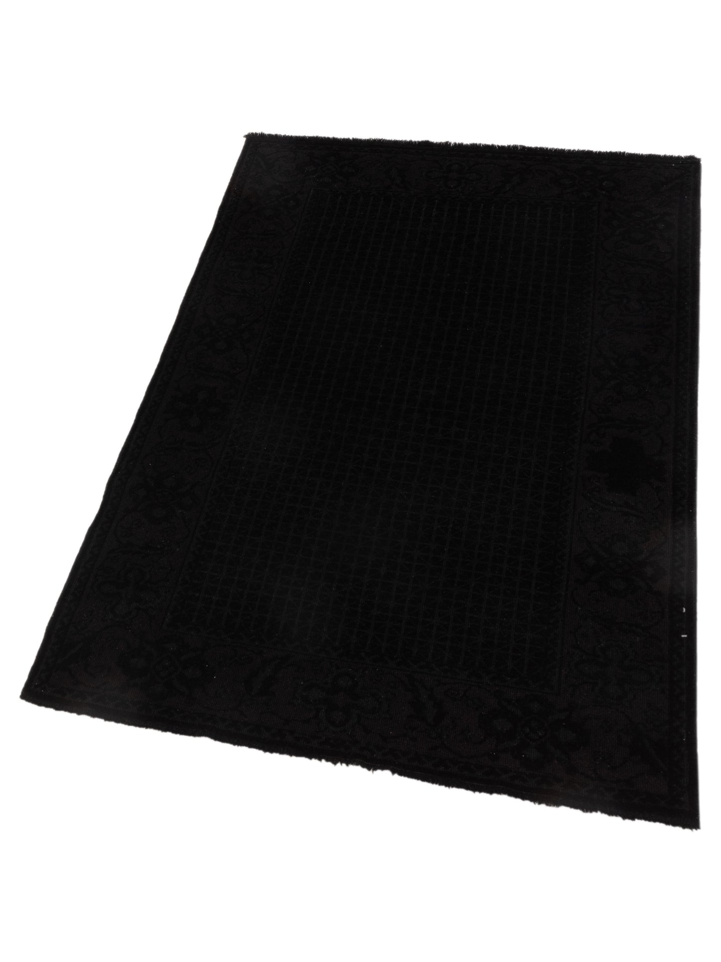 Vintage 111988 Black 4x6 Hand Knotted Rug