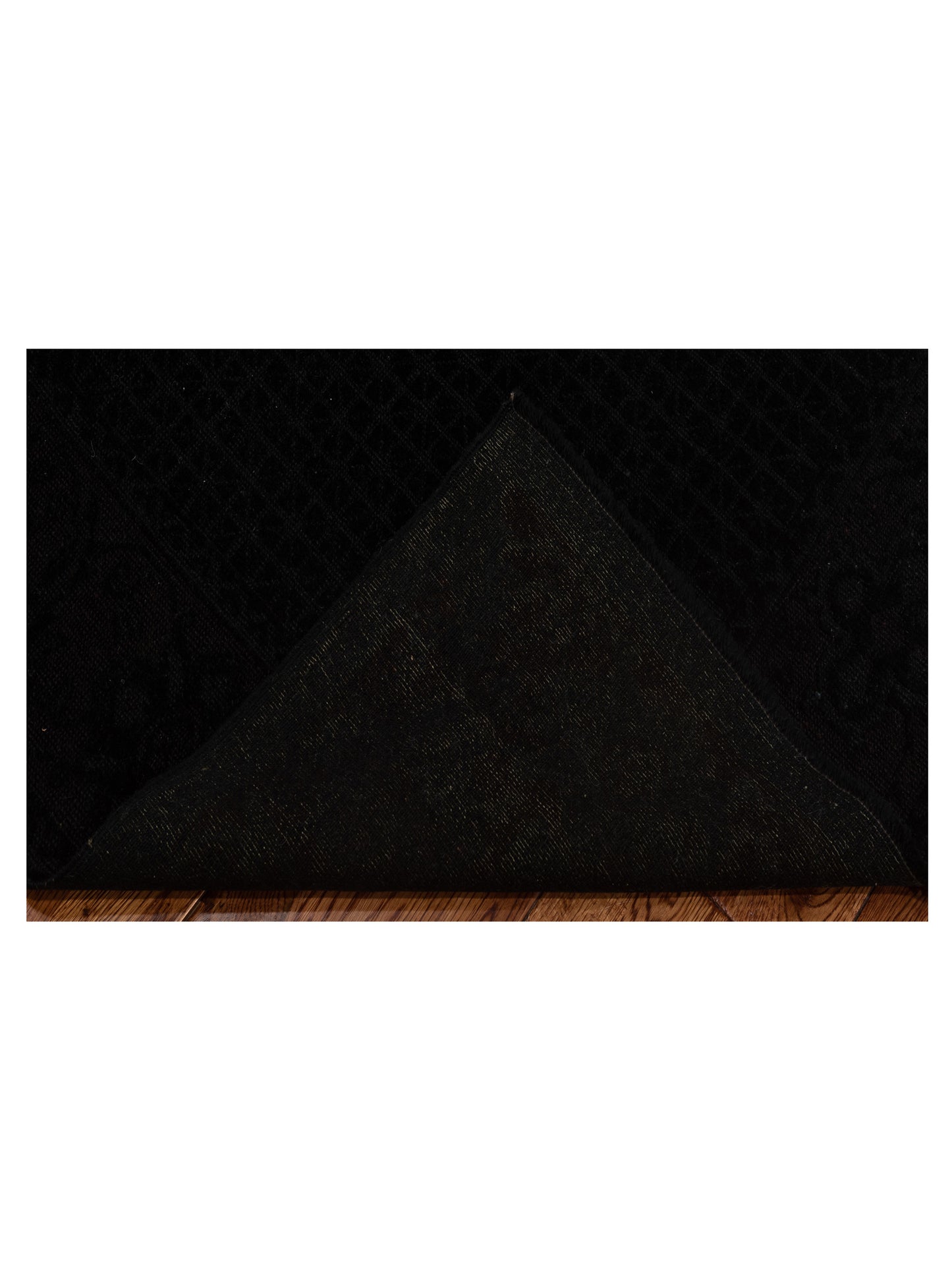 Vintage 111988 Black 4x6 Hand Knotted Rug