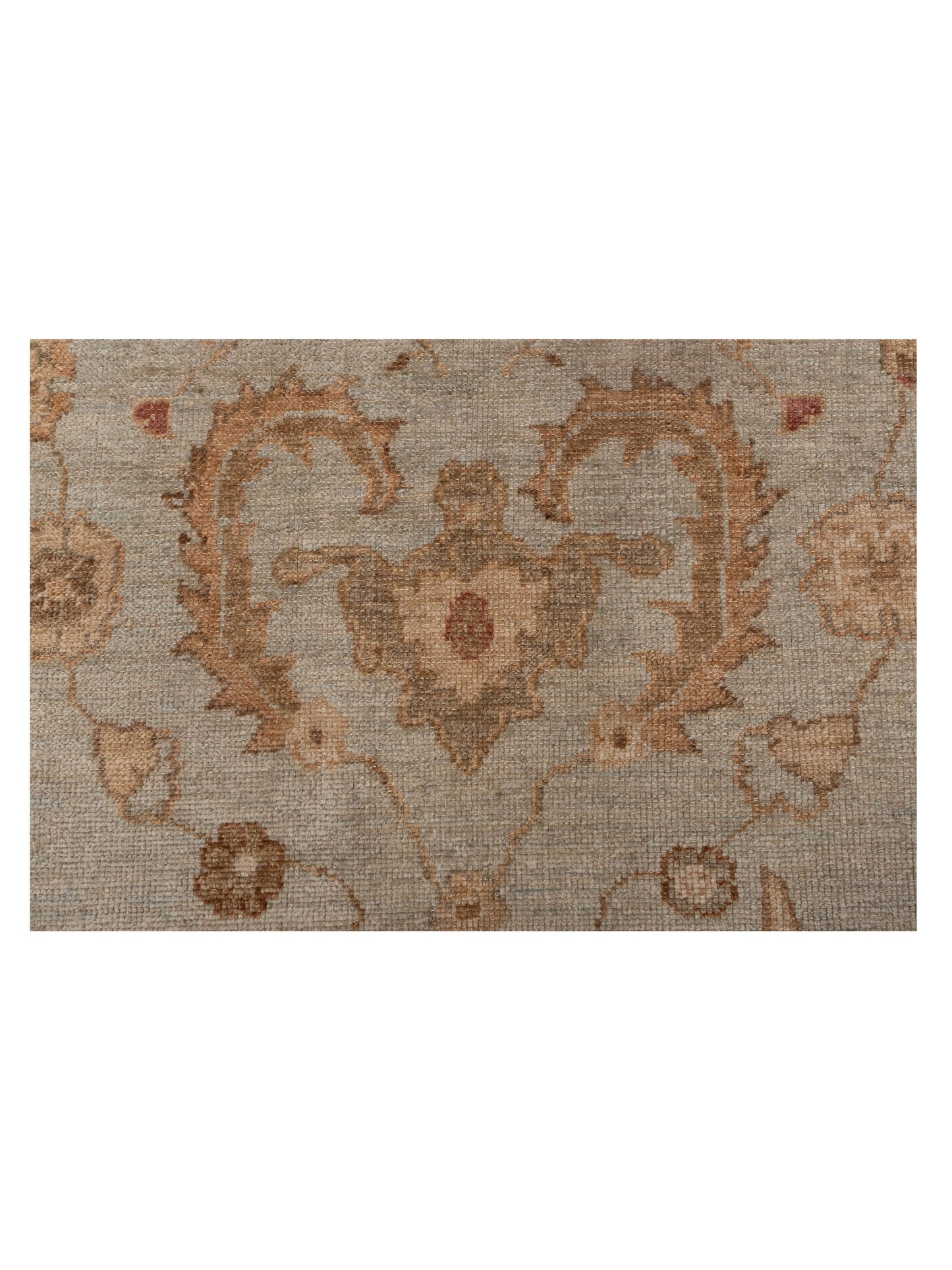 Angora Oushak 112030 Ice Blue Brown 5.10x11.9 Hand Knotted Rug