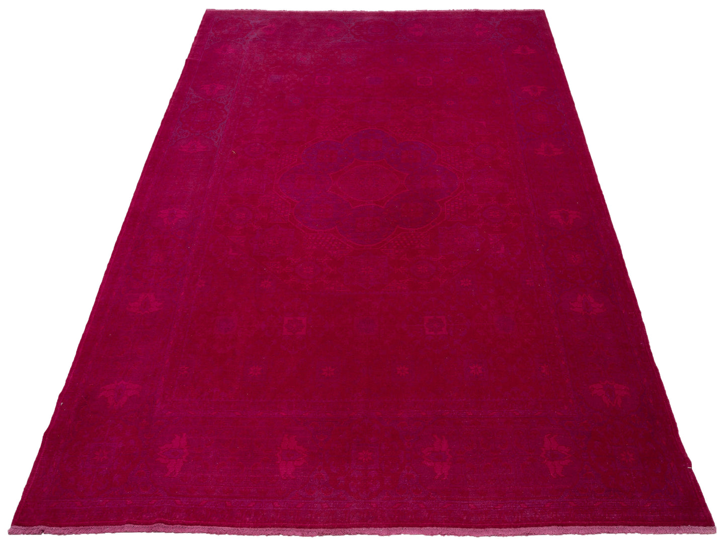 Vintage 112149 Pink 8.4x11 Hand Knotted Rug