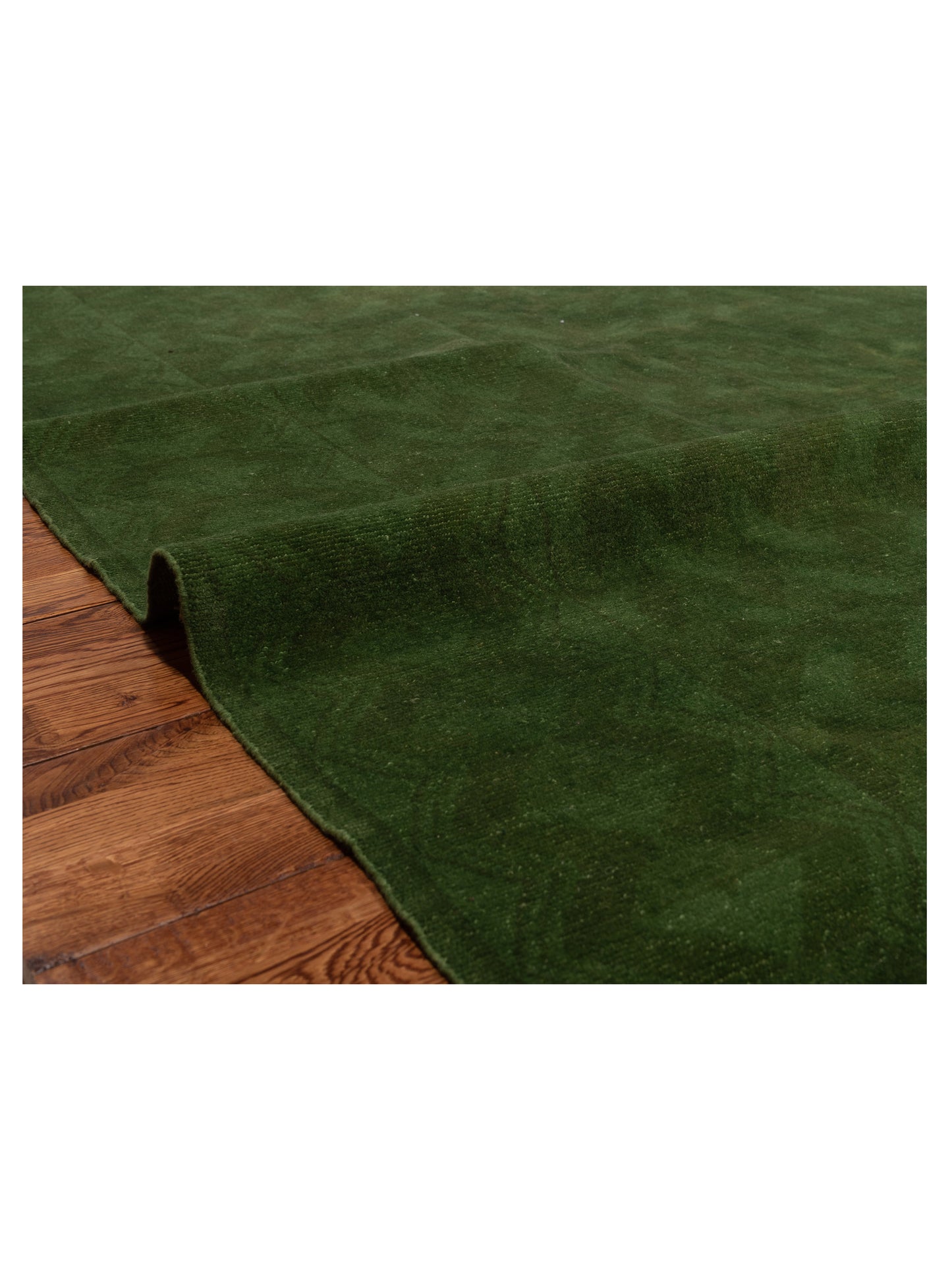 Vintage 112162 Green 5.10x9.8 Hand Knotted Rug