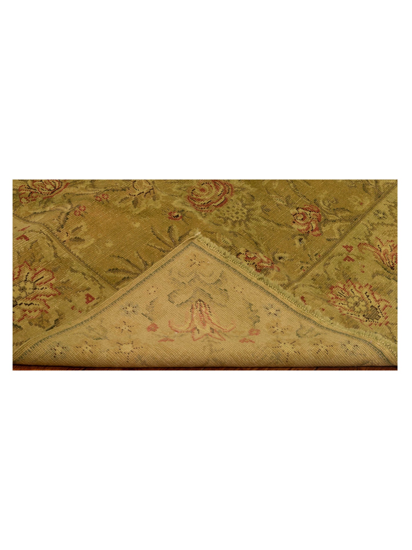 Vintage 112163 Green 8x9.8 Hand Knotted Rug