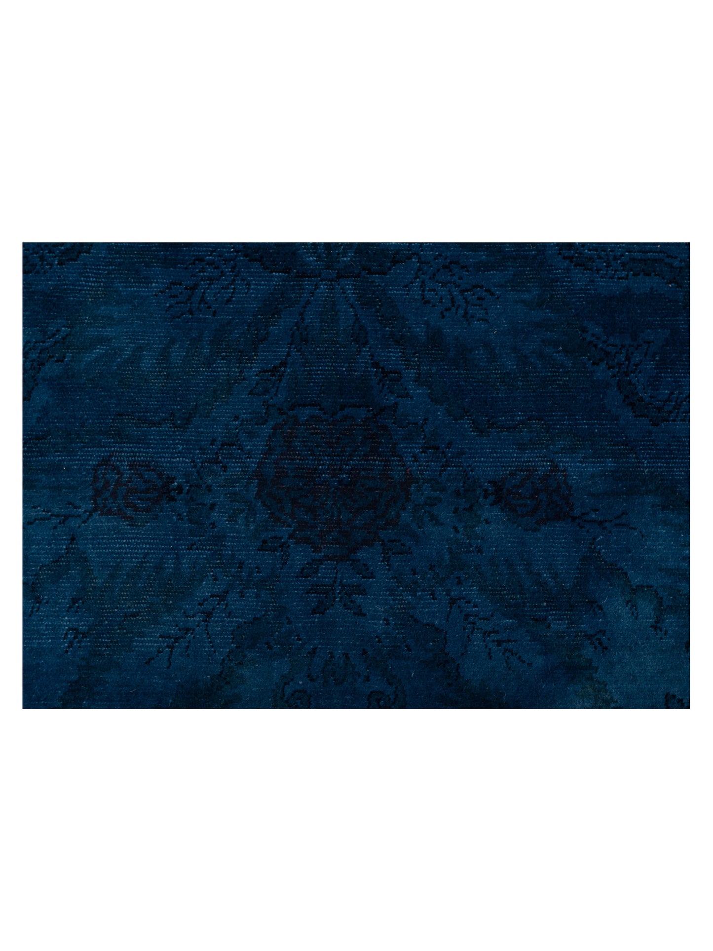 Vintage 112166 Dark Blue 12.3x14.9 Hand Knotted Rug