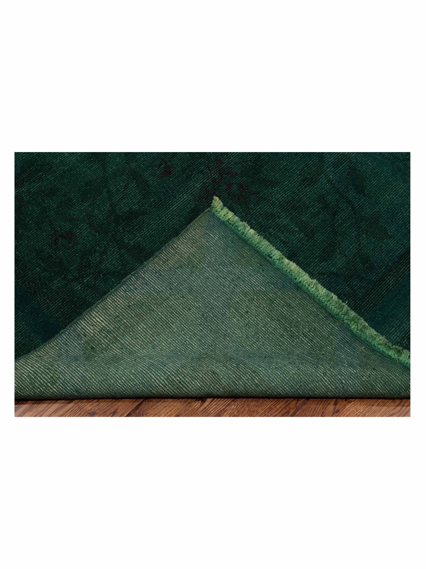 Vintage 112167 Green 8.2x9.6 Hand Knotted Rug