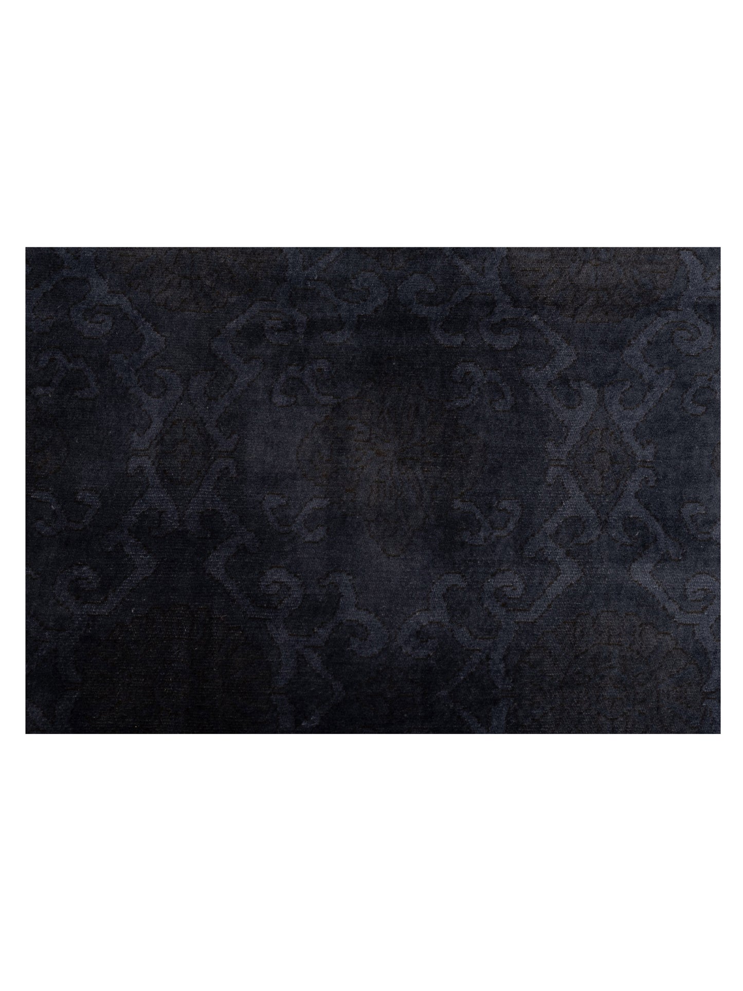 Vintage 112168 Dark Gray 8.1x9.8 Hand Knotted Rug