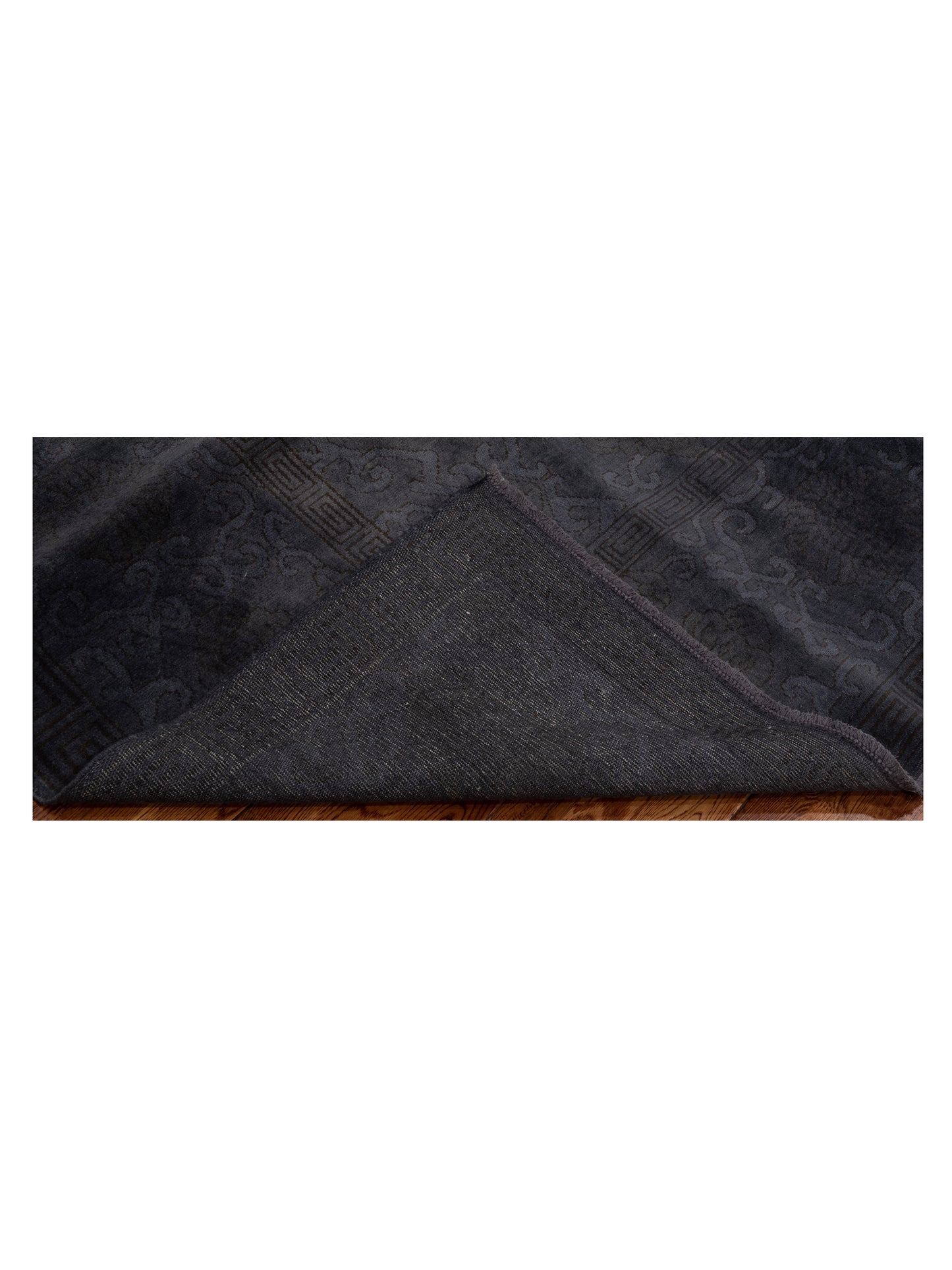 Vintage 112168 Dark Gray 8.1x9.8 Hand Knotted Rug