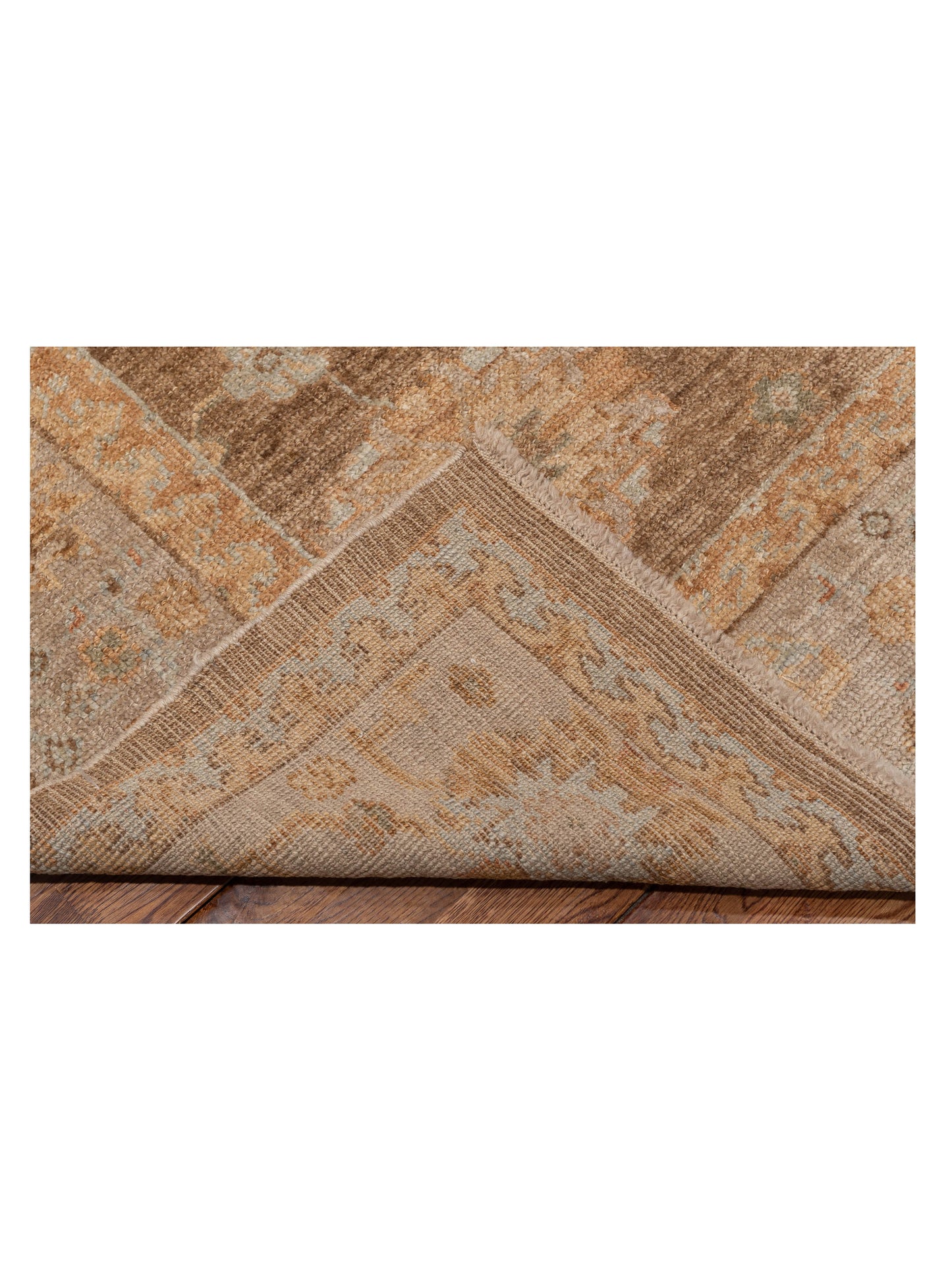 Angora Oushak 112181 Brown Silver 5.9x11.4 Hand Knotted Rug
