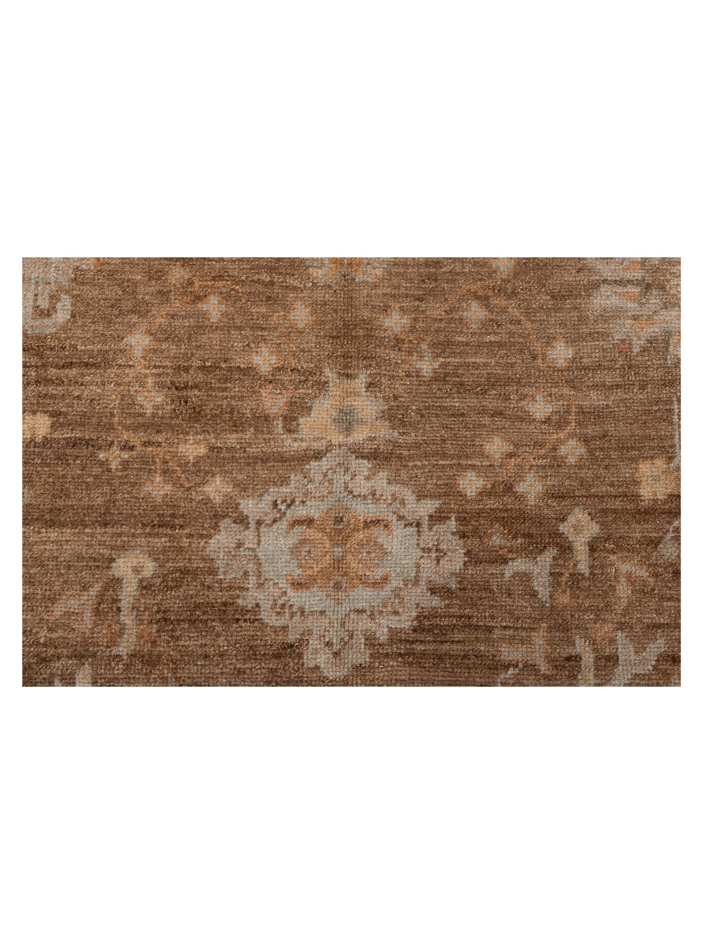 Angora Oushak 112181 Brown Silver 5.9x11.4 Hand Knotted Rug