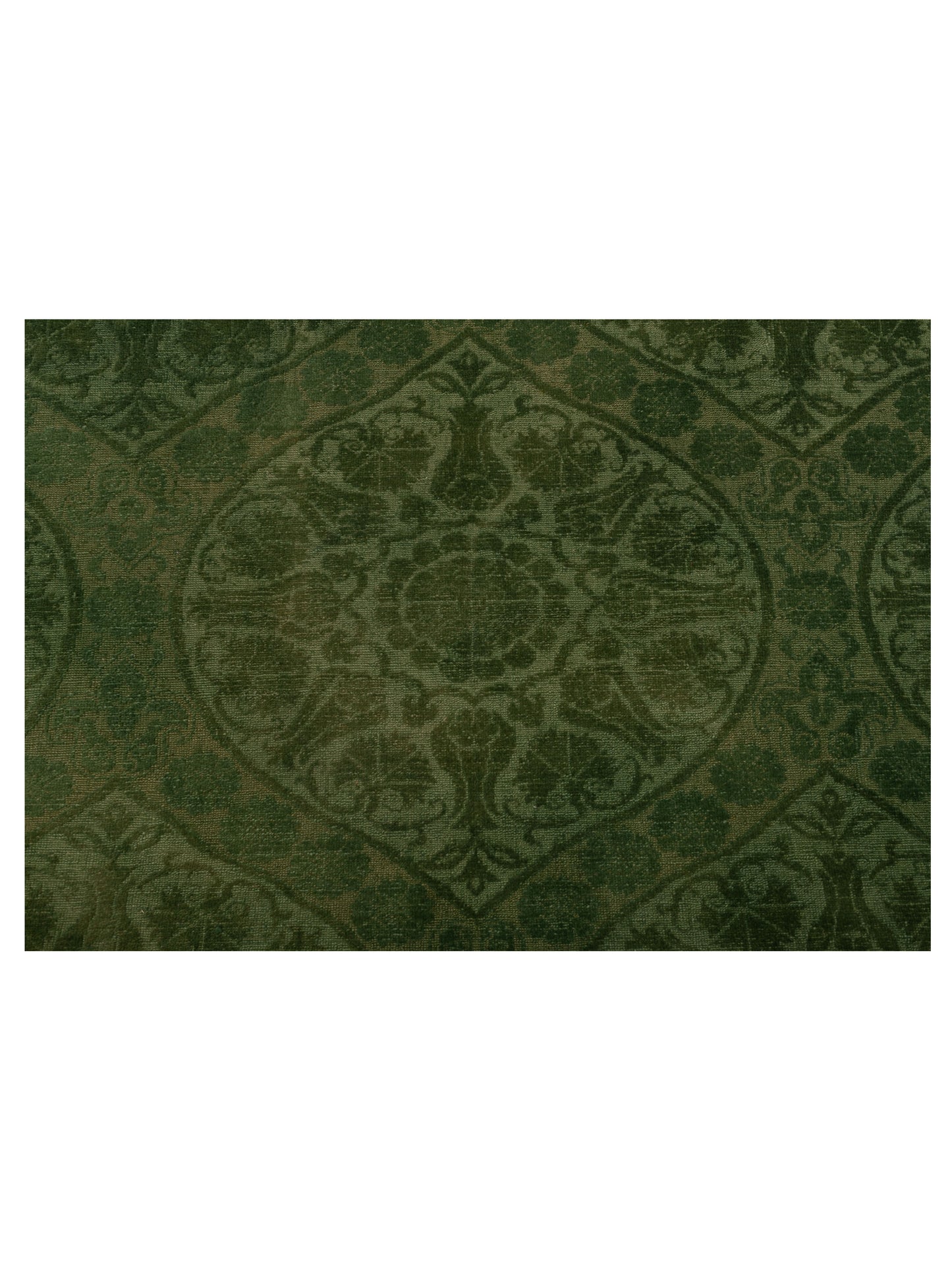 Color Bouquet 112308 Green Green 8.6x9.9 Hand Knotted Rug