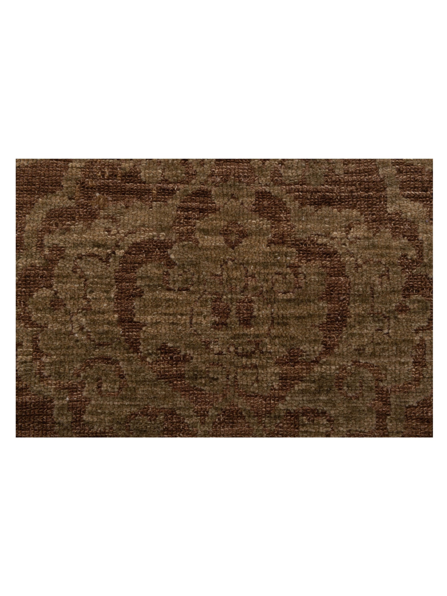 Defne Tulip Dark Brown Green 8.5x9.11 Hand Knotted Rug