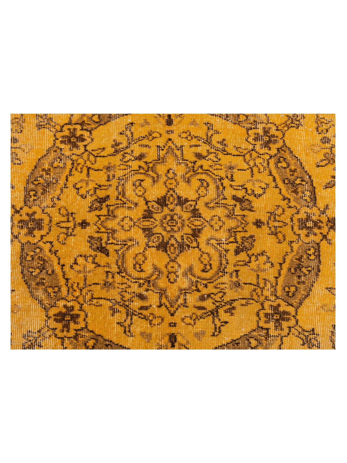 Vintage 112366 Yellow 6.9x9.9 Hand Knotted Rug