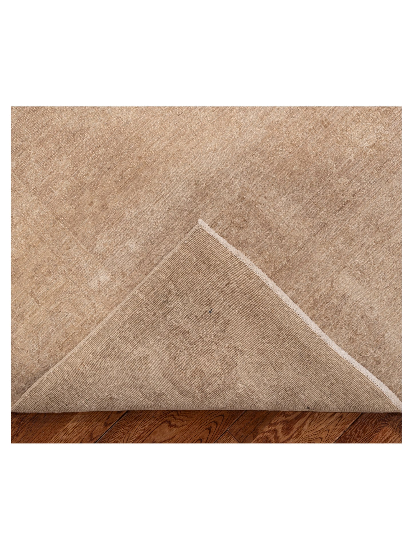 Laila 112487 Brown Ivory 7.9x8.3 Hand Knotted Rug