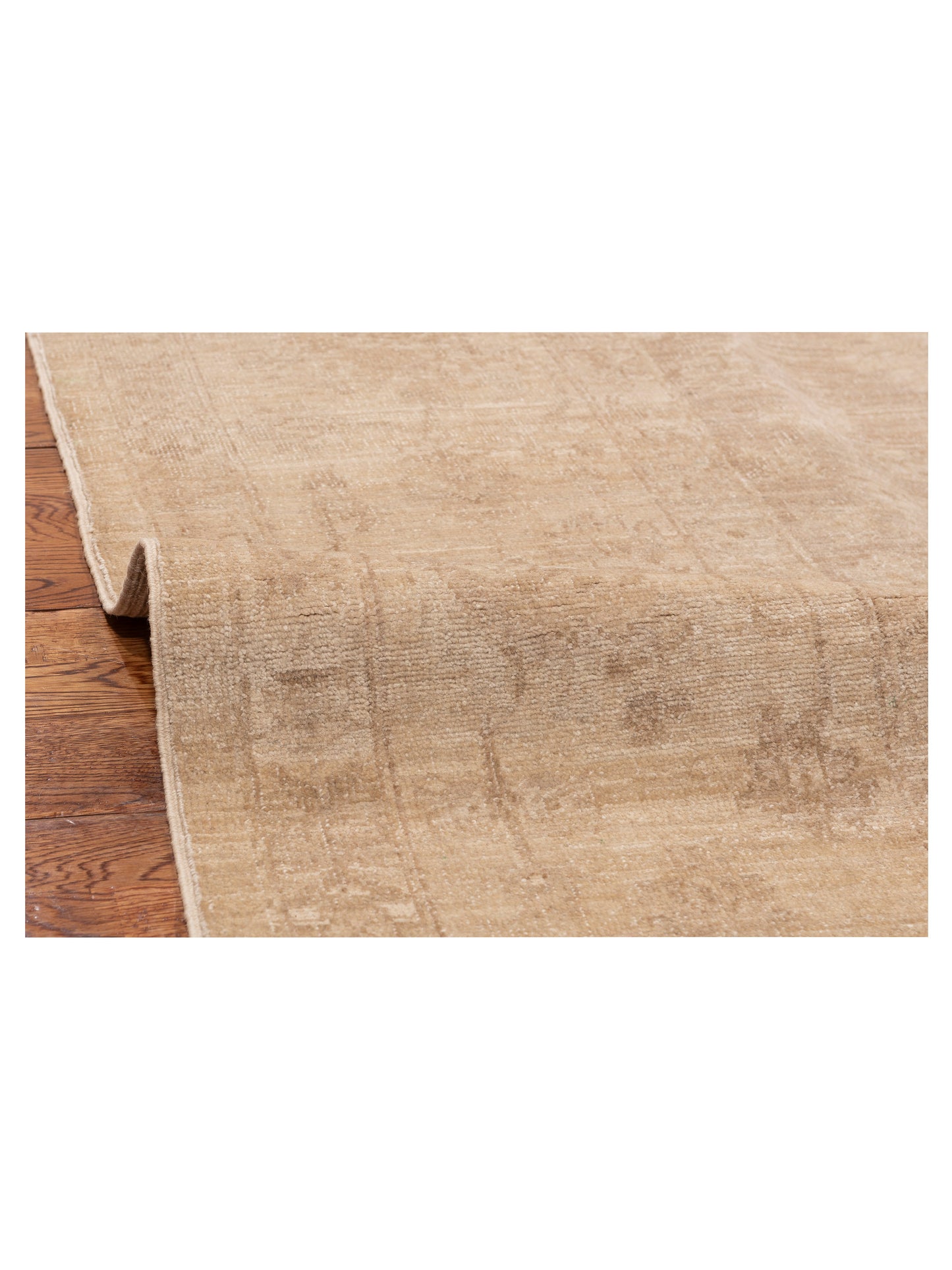 Laila 112487 Brown Ivory 7.9x8.3 Hand Knotted Rug