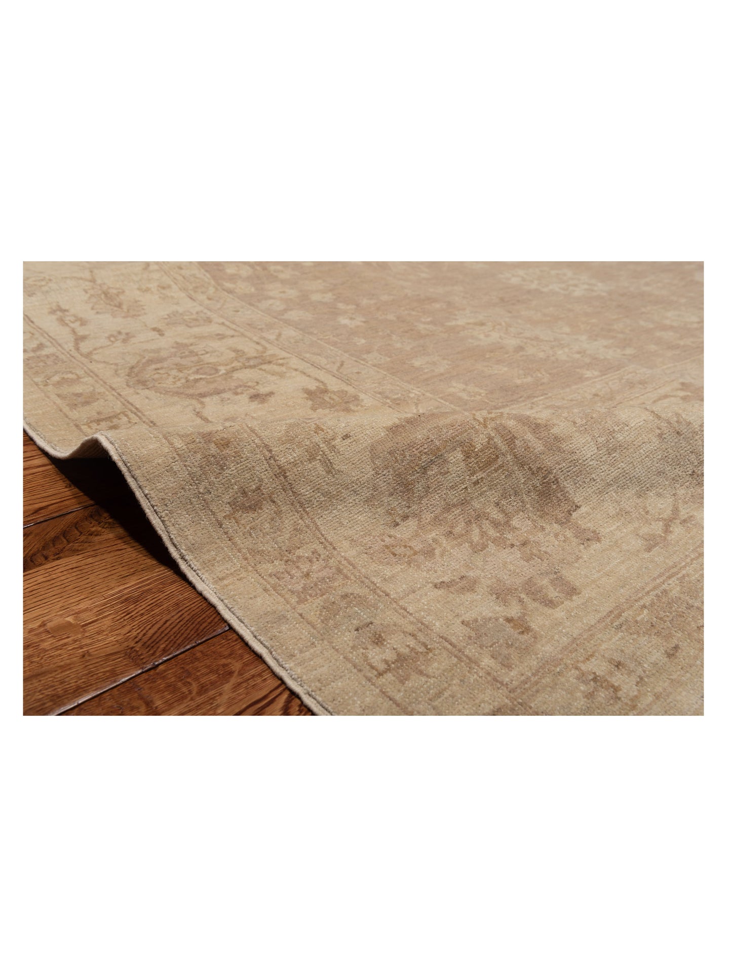 Laila 112487 Brown Ivory 7.9x8.3 Hand Knotted Rug