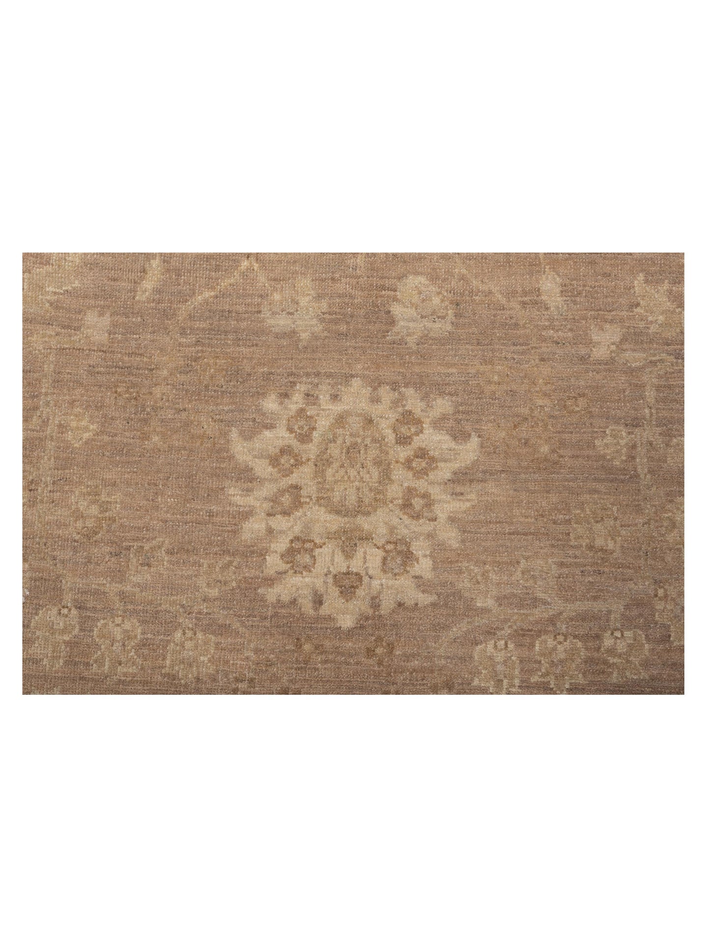 Laila 112487 Brown Ivory 7.9x8.3 Hand Knotted Rug