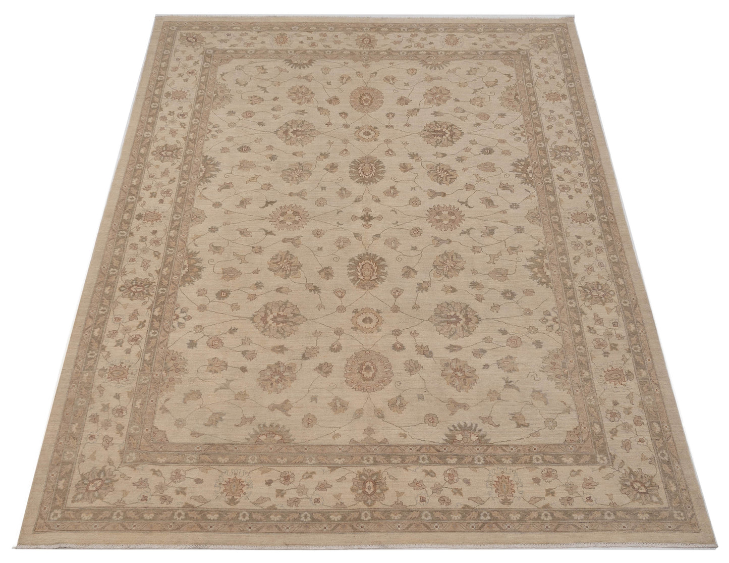 Laila 112490 Ivory Ivory 9x11.10 Hand Knotted Rug
