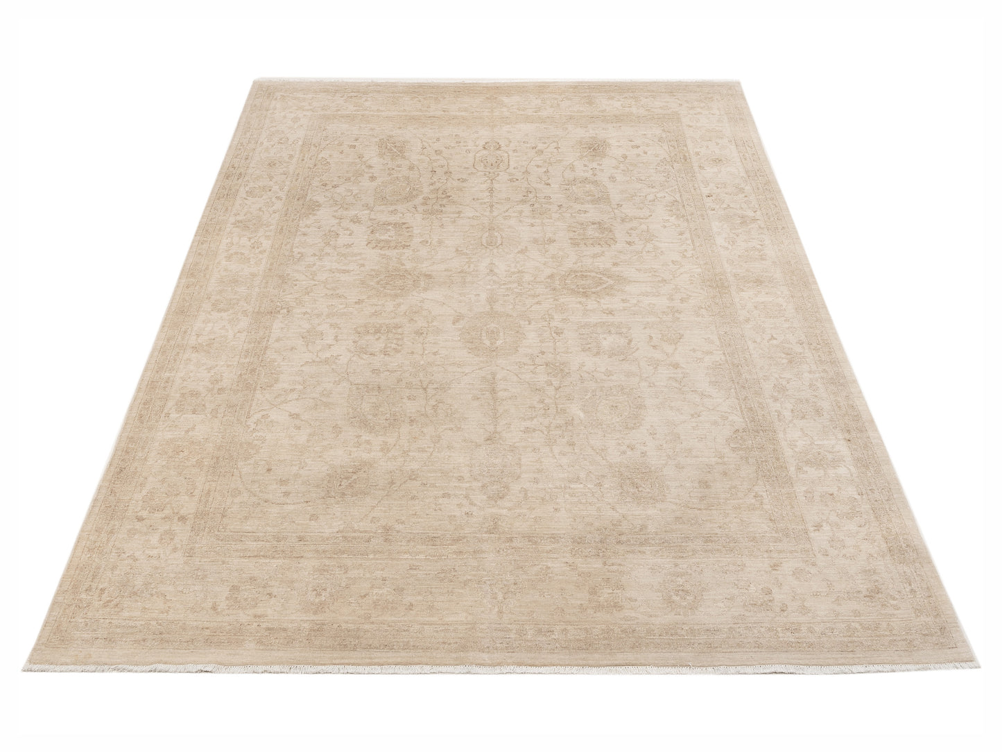 Laila 112495 Ivory Ivory 8.3x11.2 Hand Knotted Rug