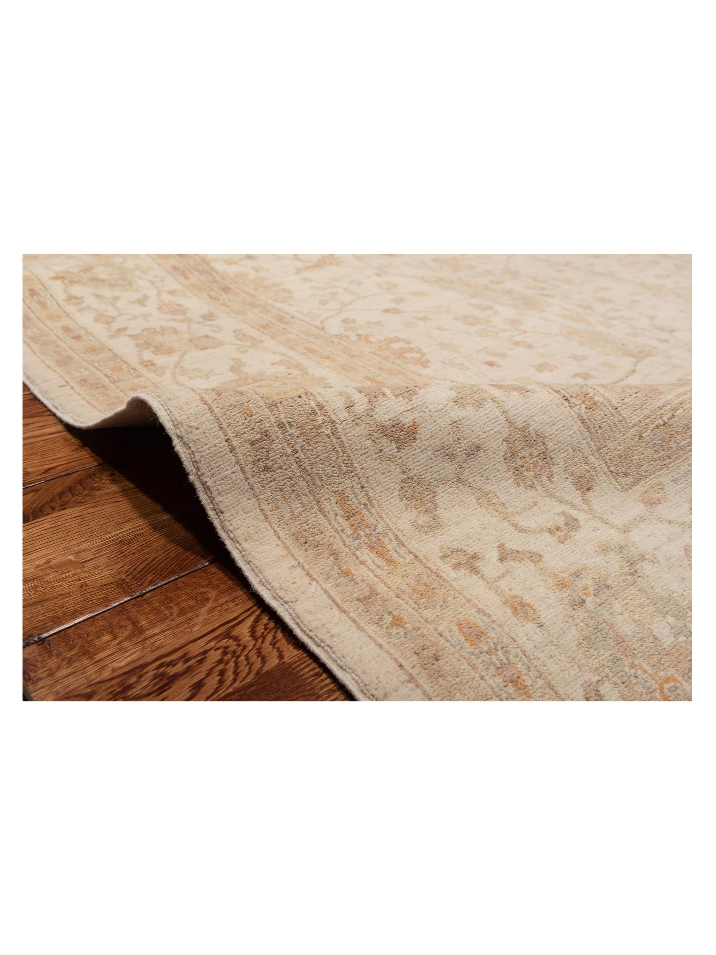 Laila 112495 Ivory Ivory 8.3x11.2 Hand Knotted Rug