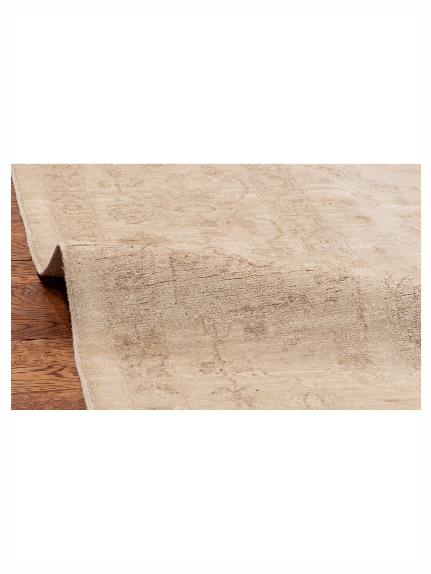 Laila 112496 Ivory Ivory 8.2x9.9 Hand Knotted Rug